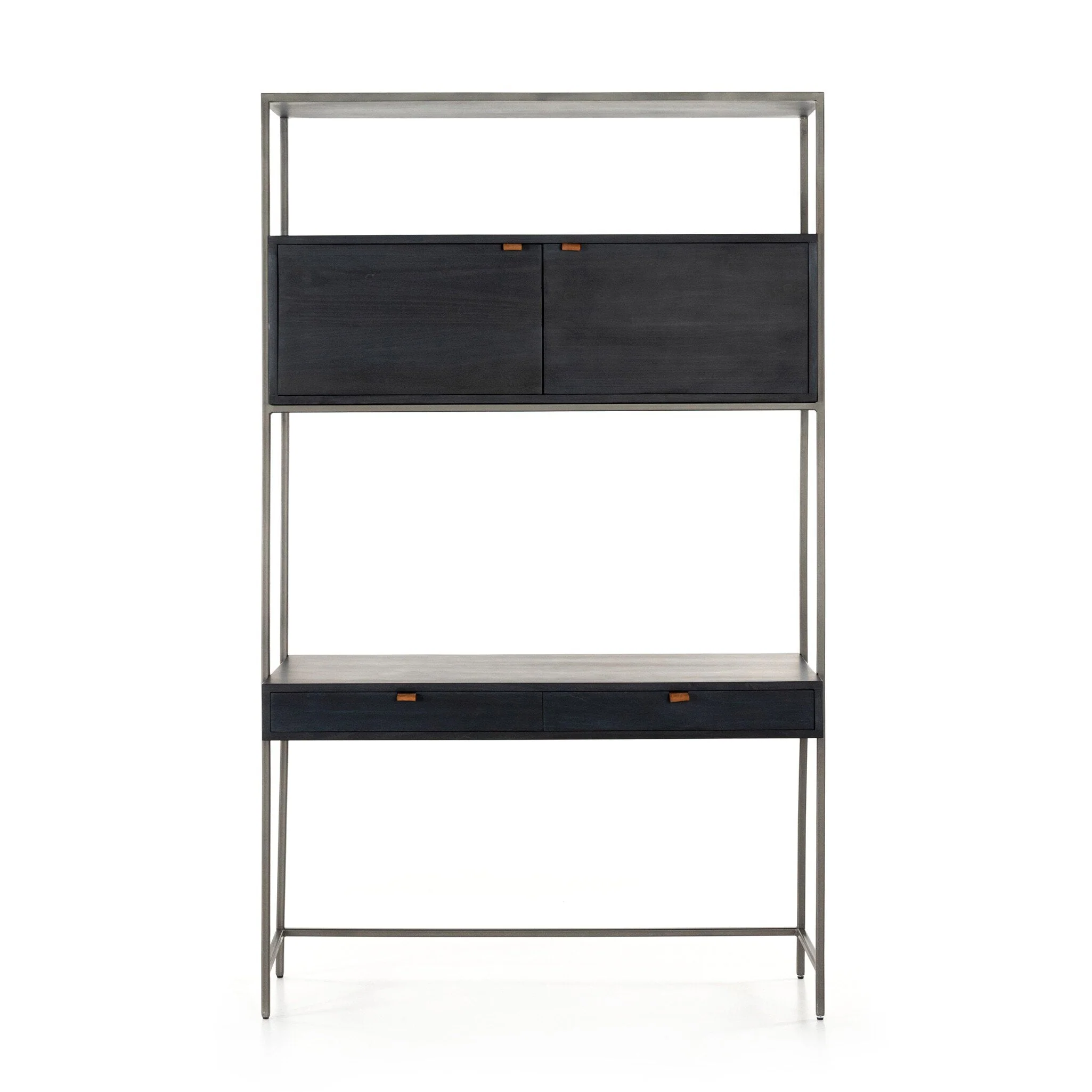 Trey Modular Wall Desk – Black Wash Poplar