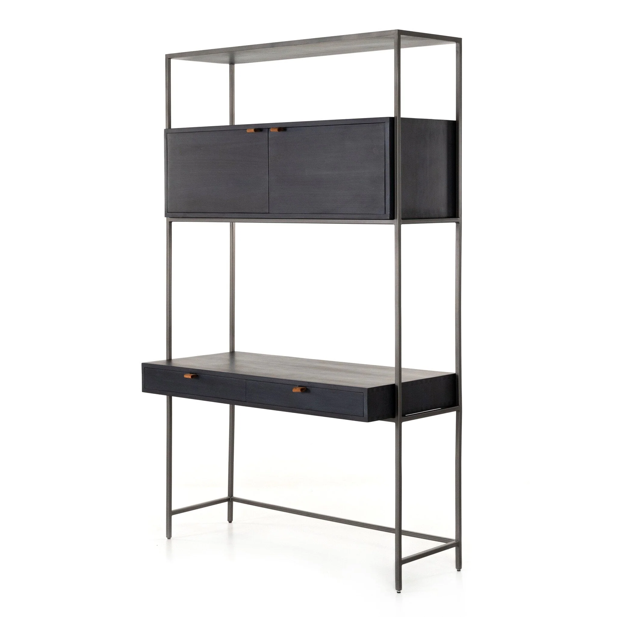 Trey Modular Wall Desk - Black Wash Poplar - Image 2