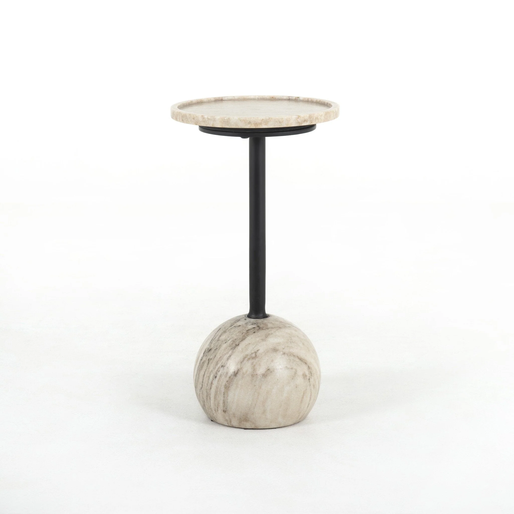 Viola Accent Table - Antique White Marble - Image 1