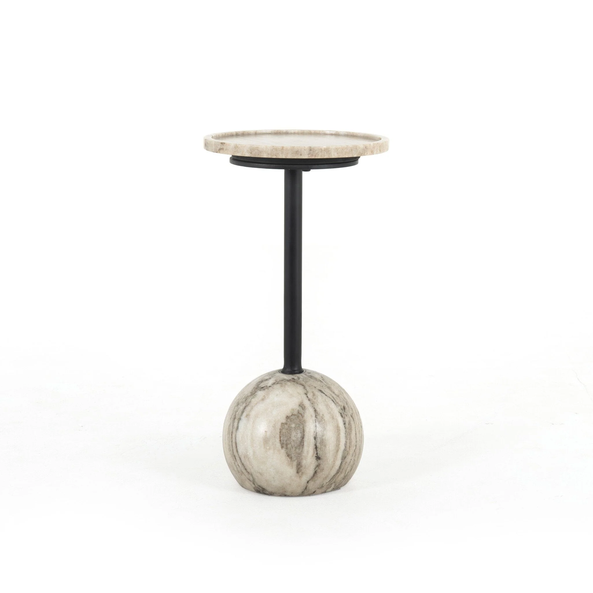 Viola Accent Table - Antique White Marble - Image 2
