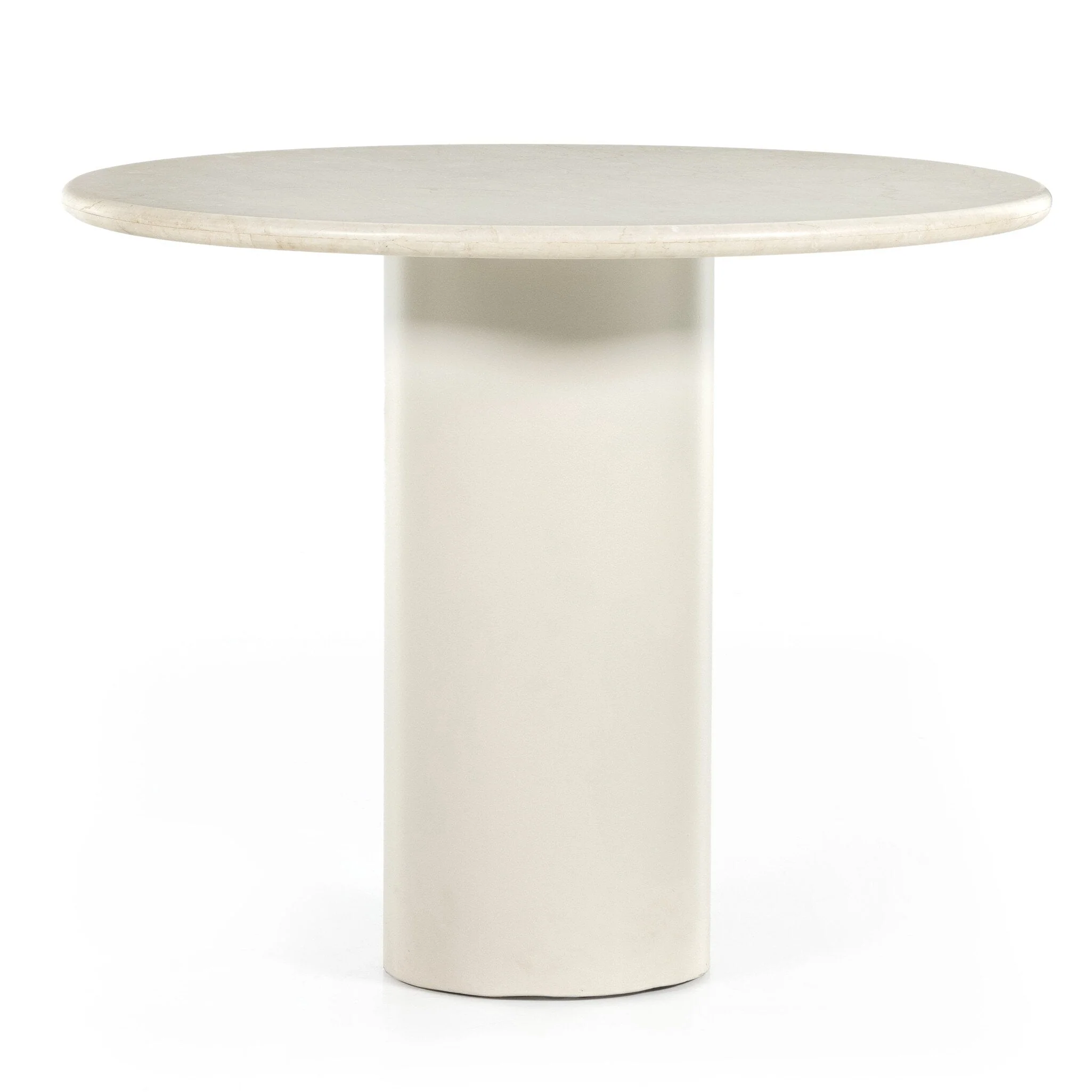 Belle Round Dining Table - Cream Marble - Image 1