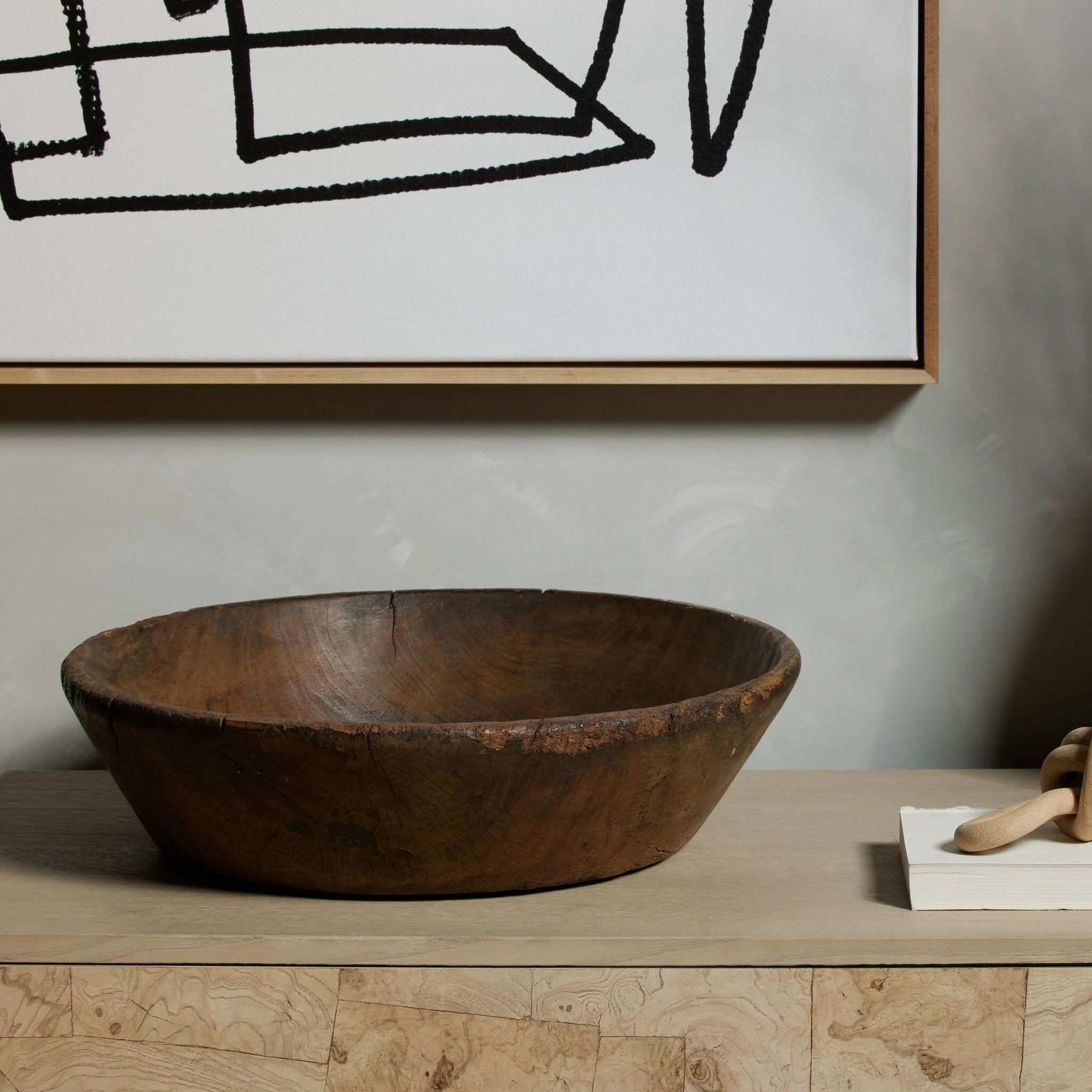 Found Wooden Bowl - Reclaimed Natural - Image 3