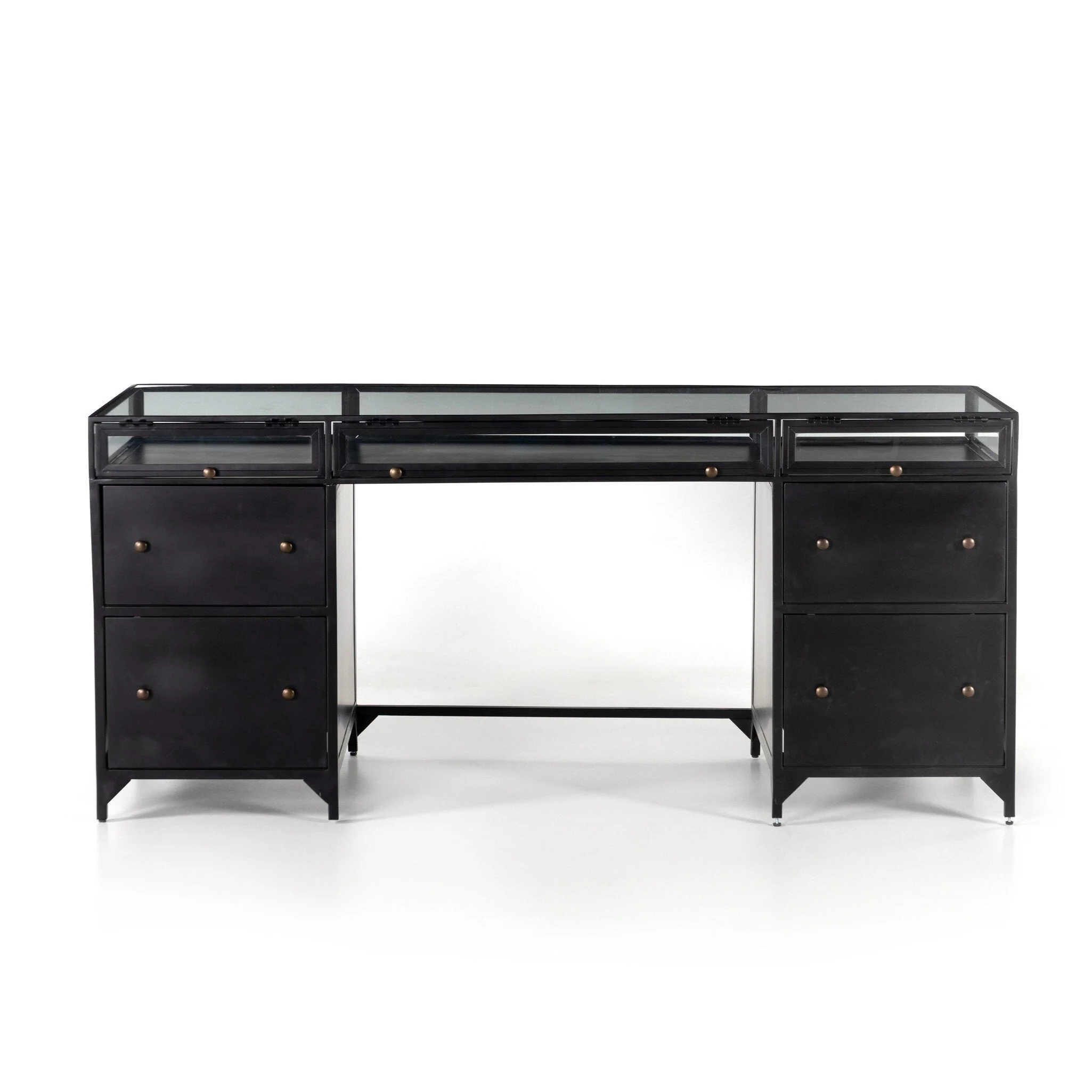 Shadow Box Executive Desk – Black