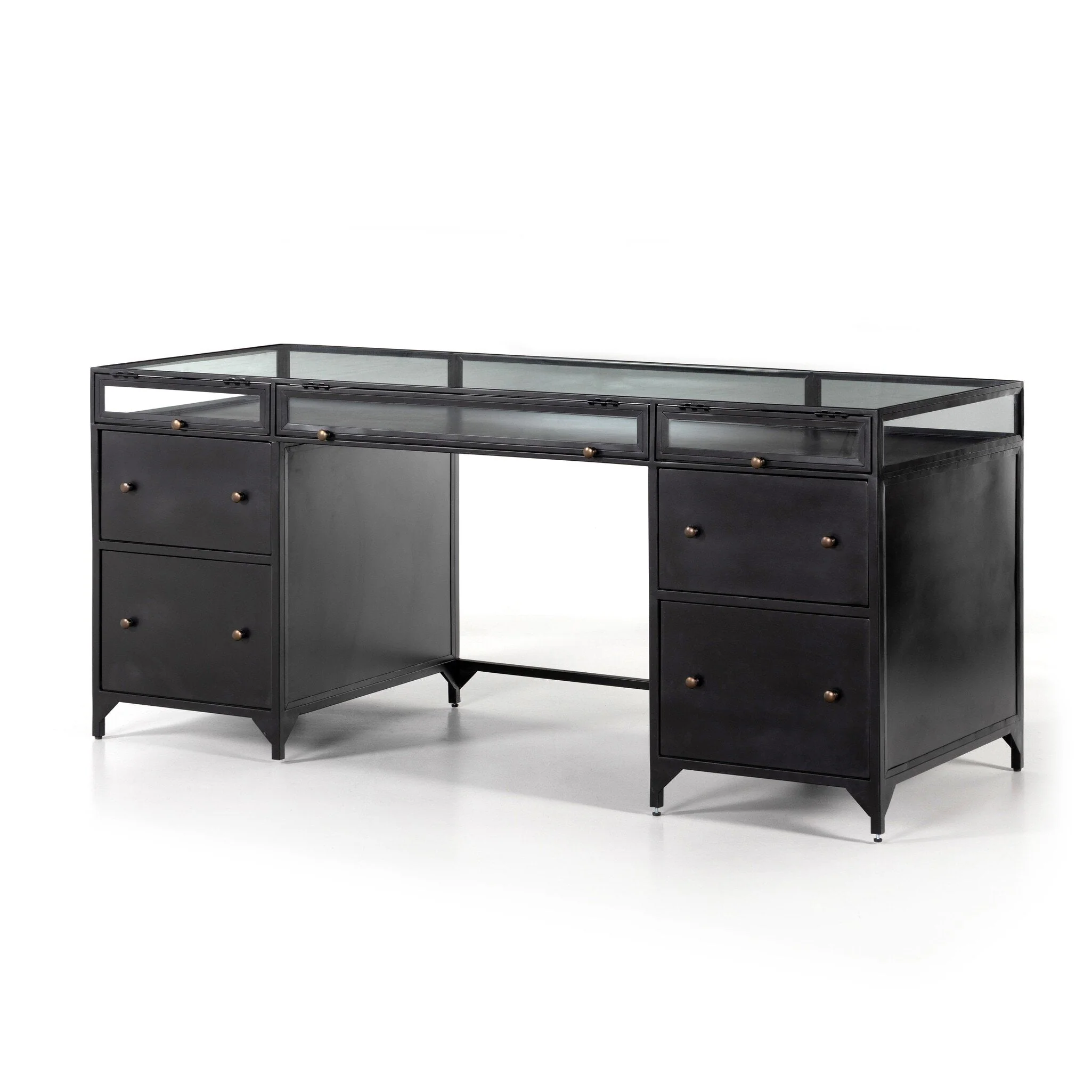 Shadow Box Executive Desk - Black - Image 2