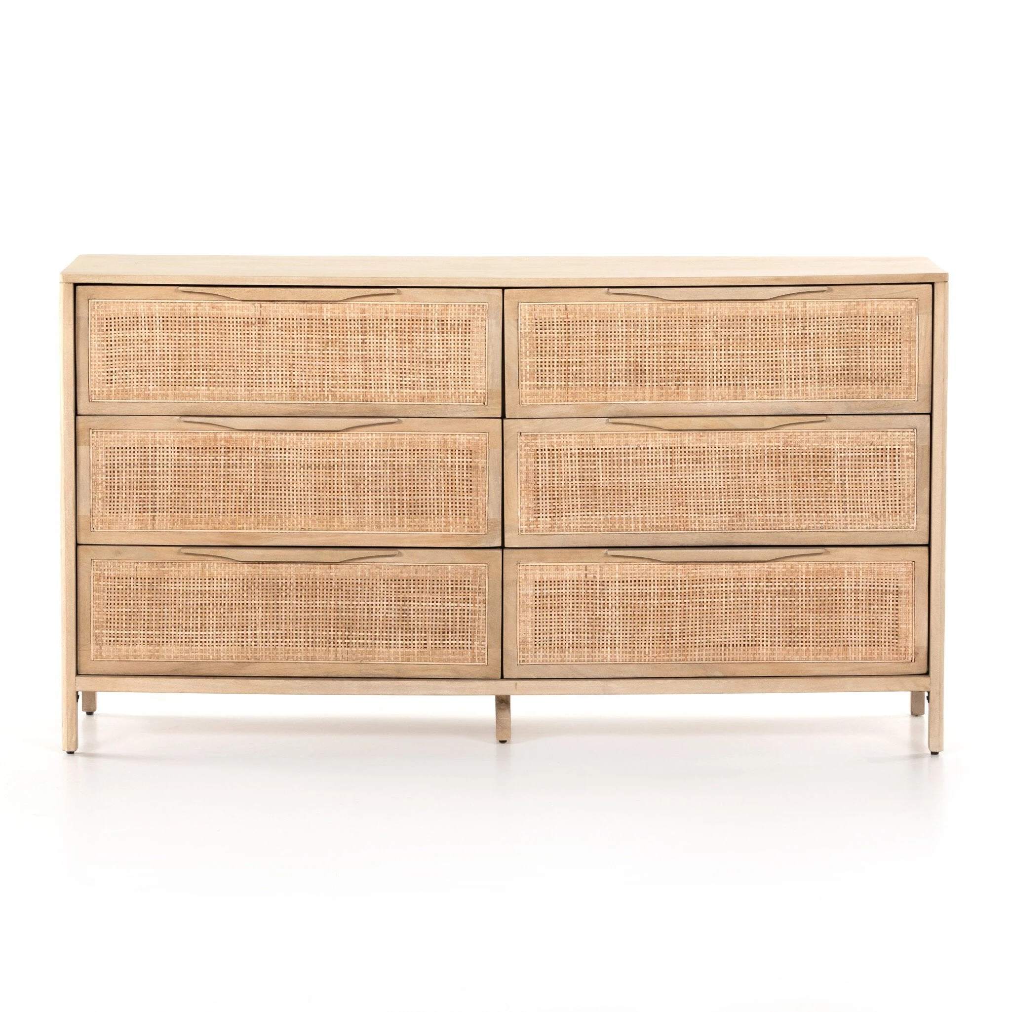 Sydney 6 Drawer Dresser - Natural Cane - Image 1