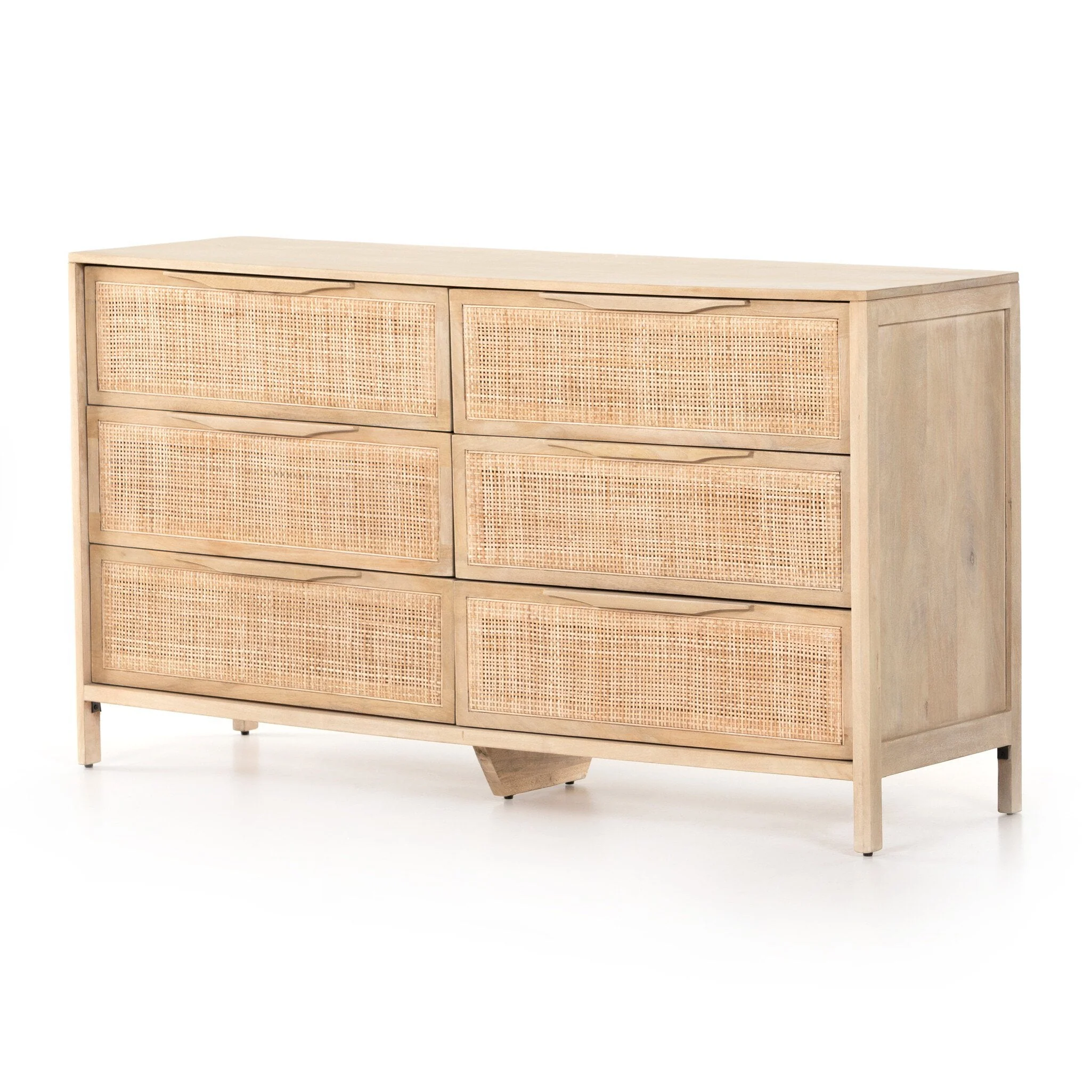 Sydney 6 Drawer Dresser - Natural Cane - Image 2