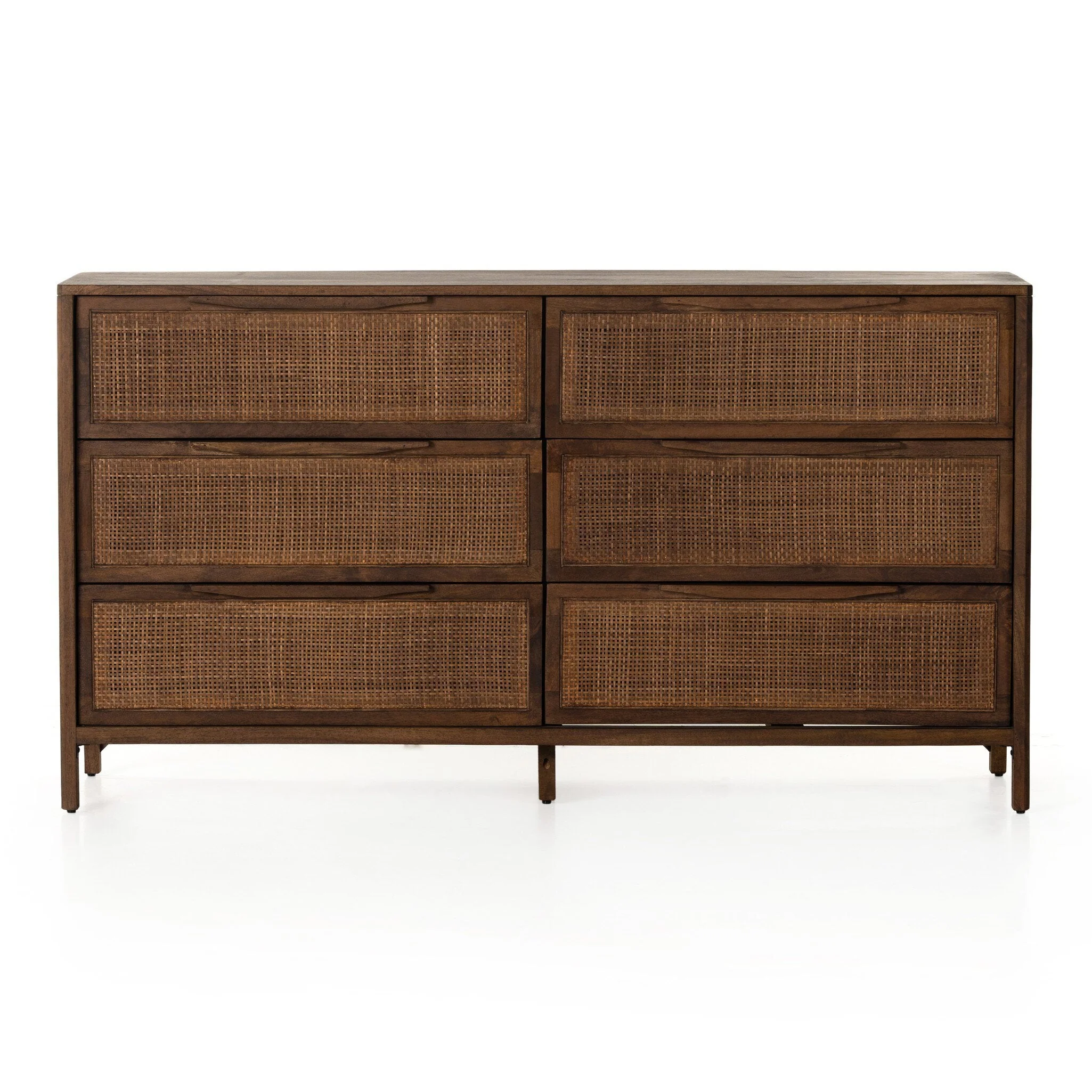 Sydney 6 Drawer Dresser - Brown Cane - Image 1