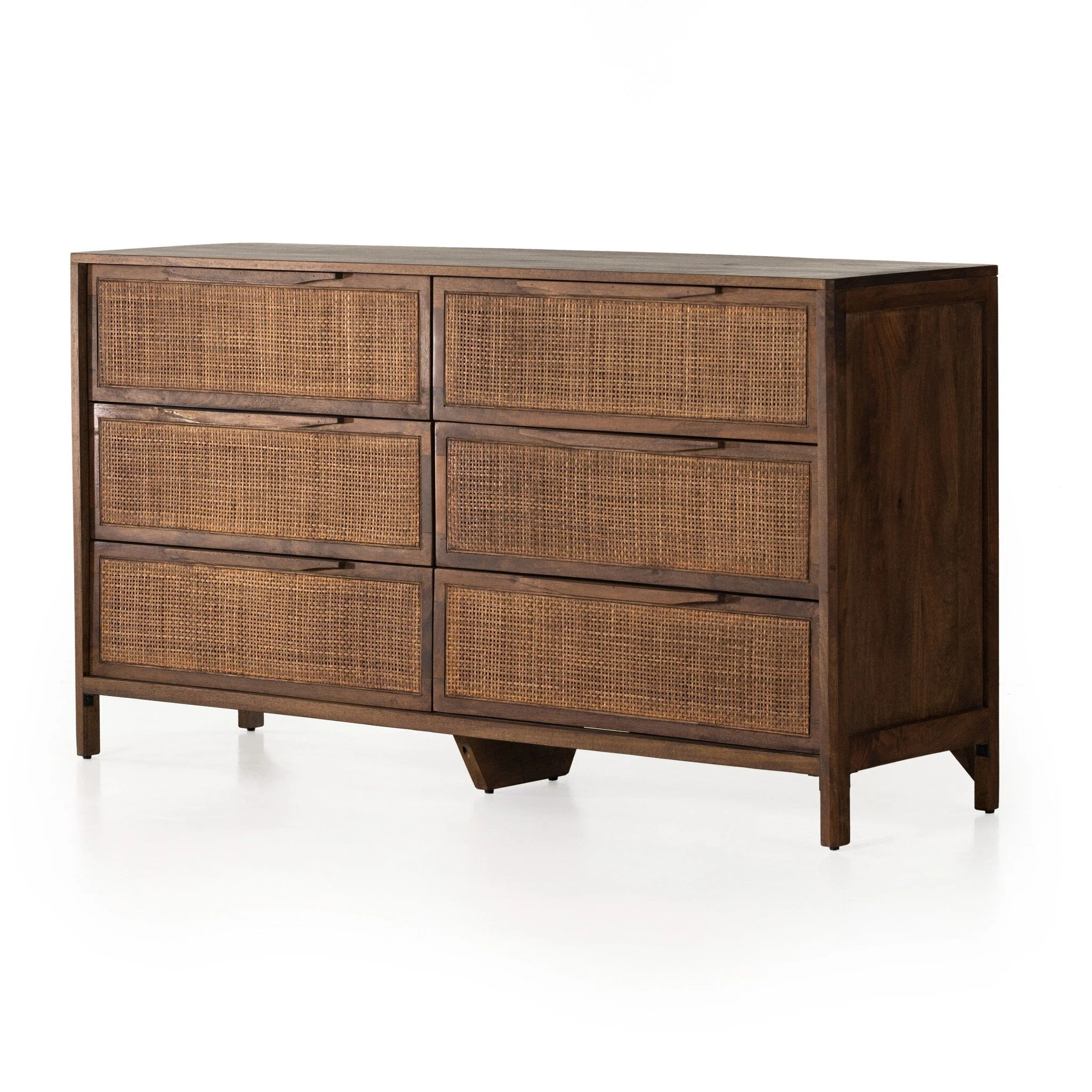 Sydney 6 Drawer Dresser - Brown Cane - Image 2
