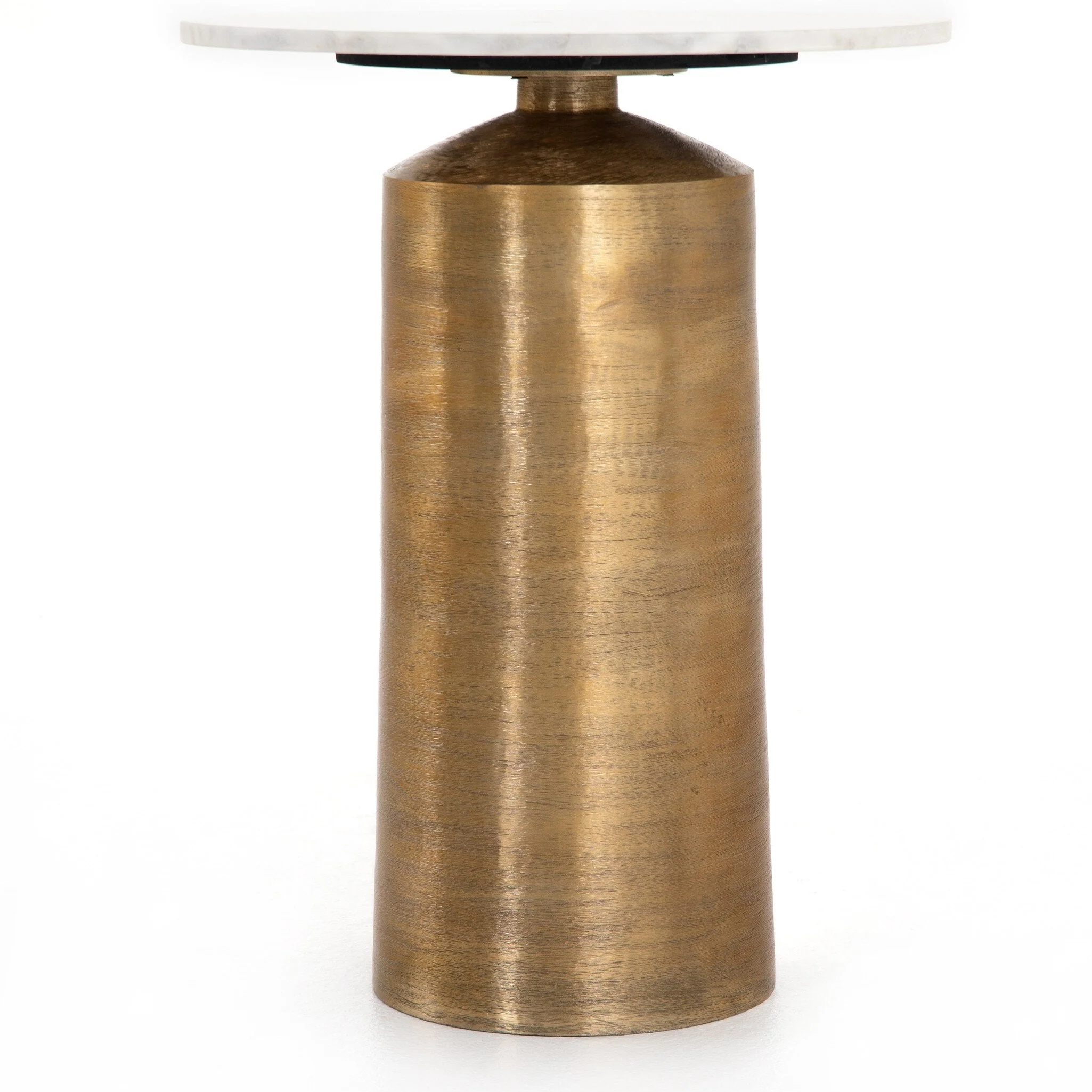 Delune Nightstand - Polished White Marble - Image 3