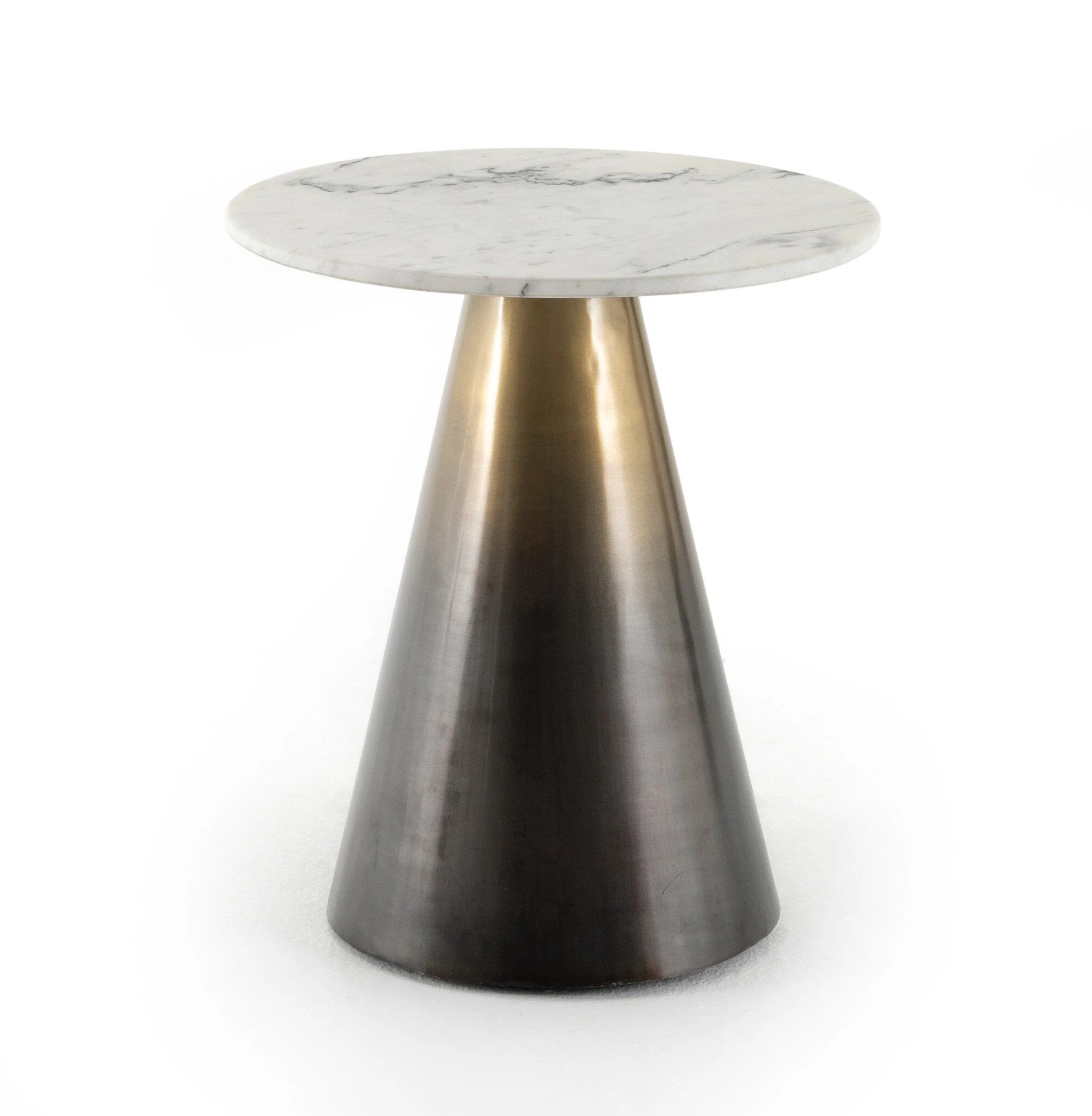 Armon End Table - Charcoal and White Marble - Image 1