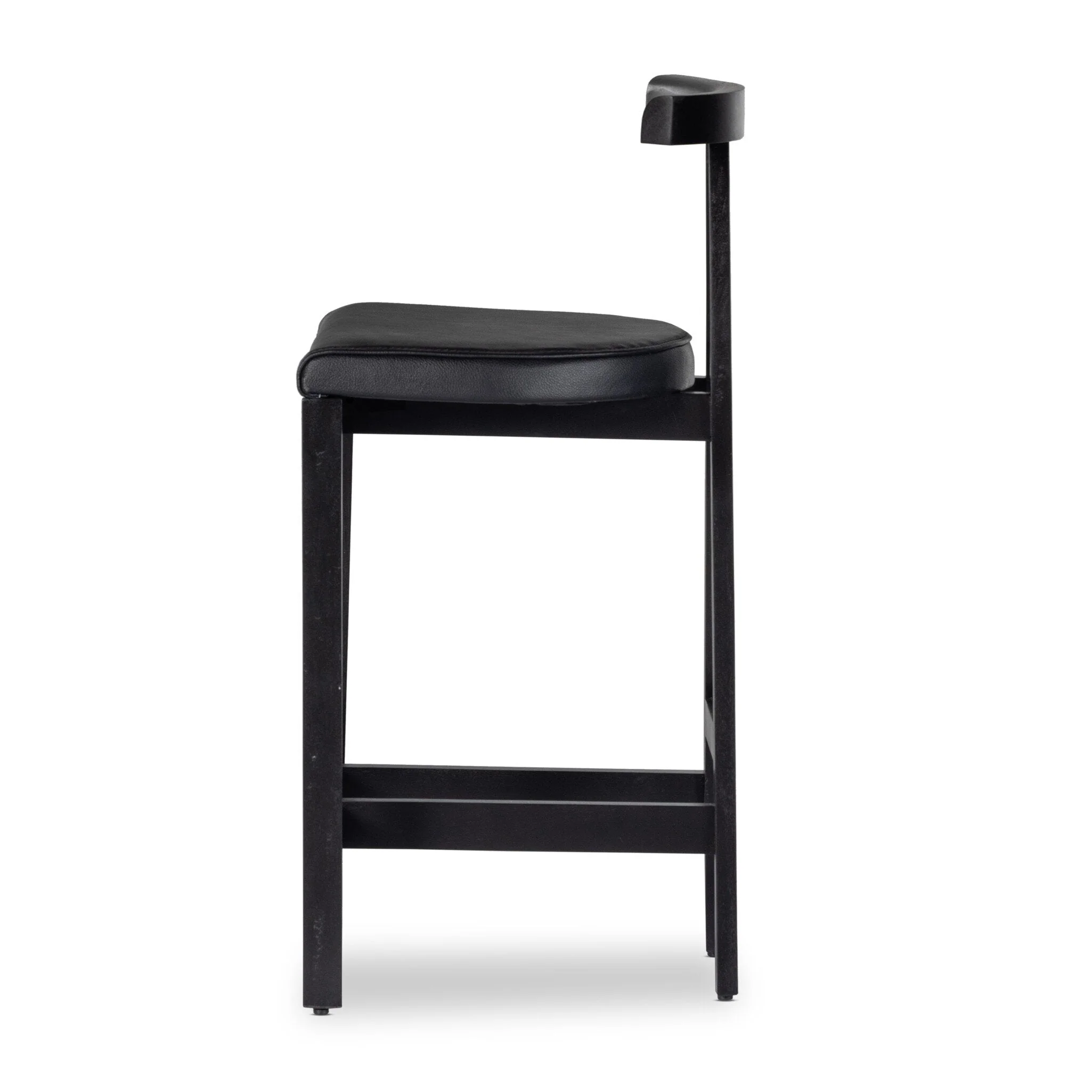 Tex Counter Stool - Black Leather - Image 3