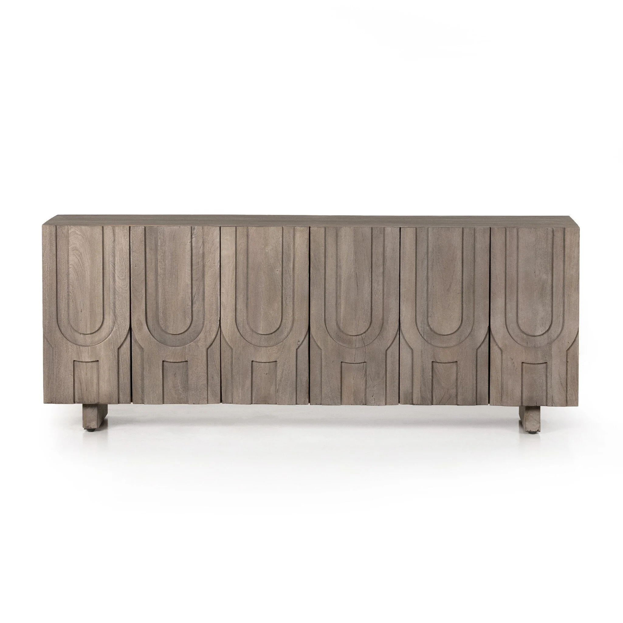 Rivka Media Console – Aged Grey