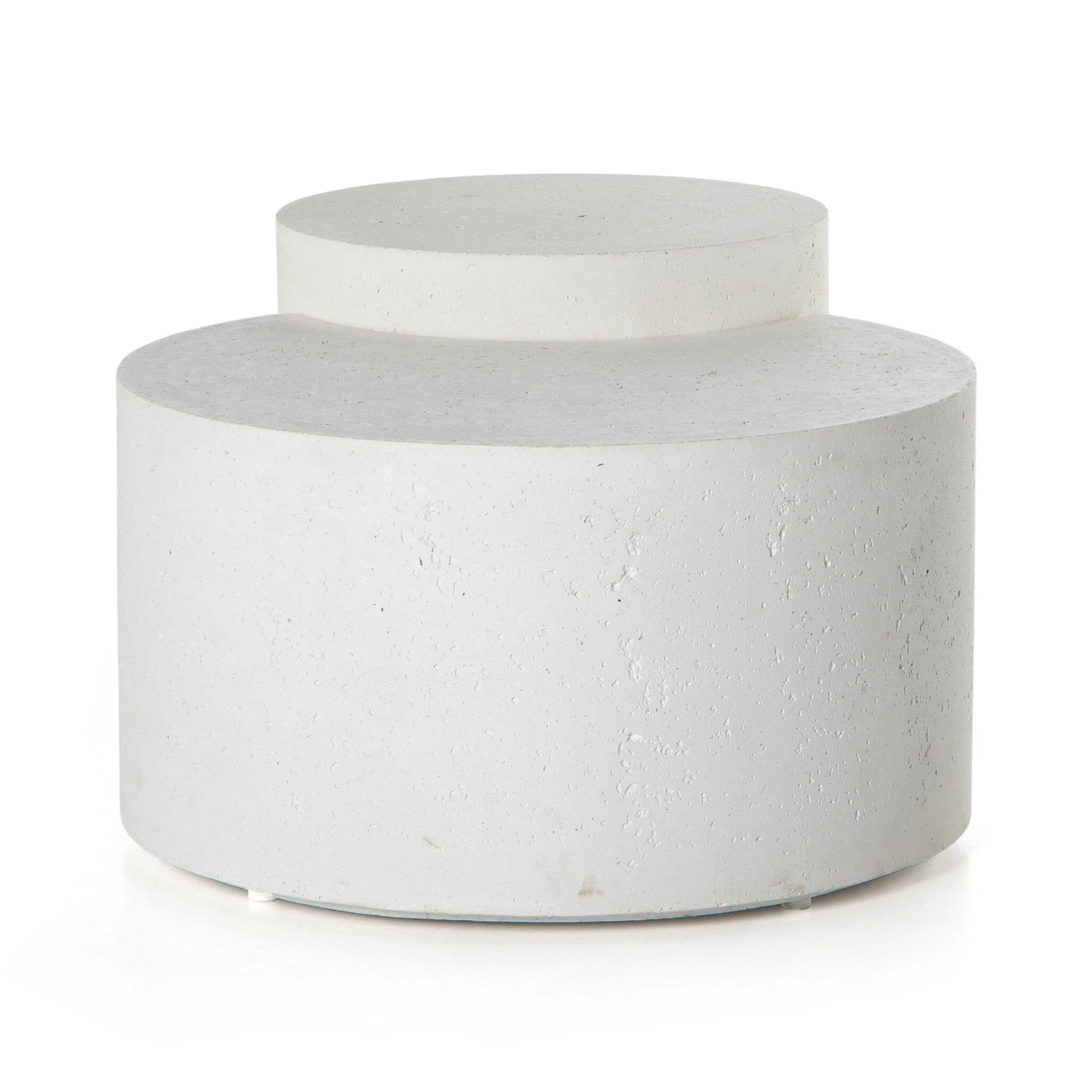 Meza Nesting Coffee Table - Textured White - Image 1
