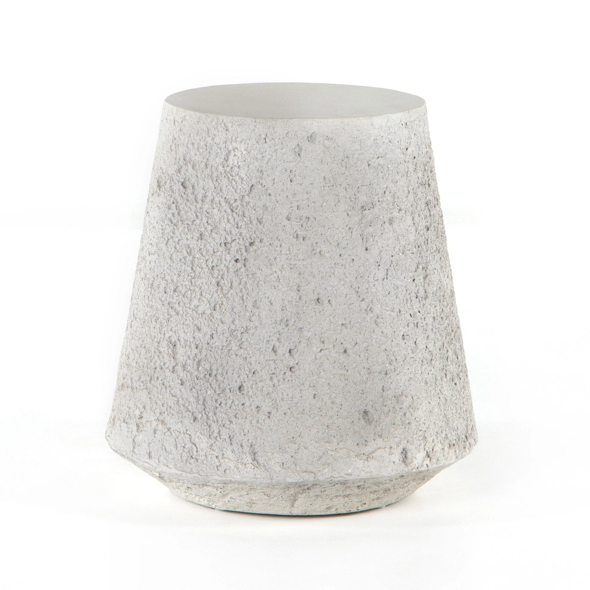 Otero Outdoor Tapered End Table - Matte Stone - Image 1