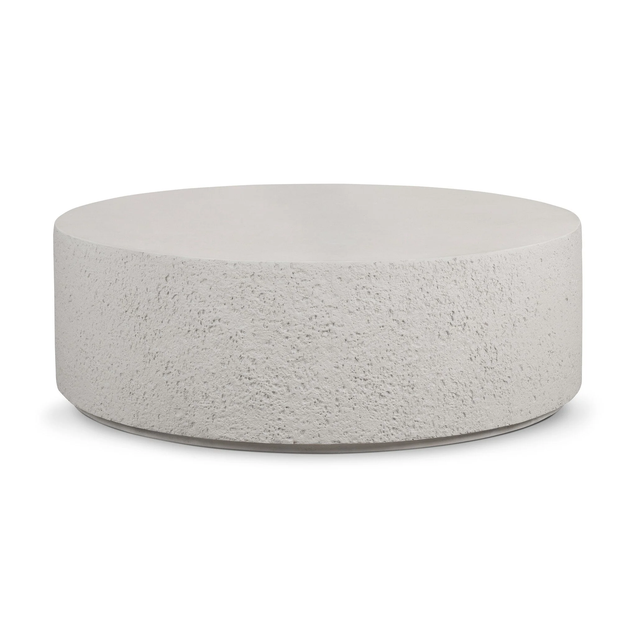 Otero Outdoor Round Coffee Table - Matte Stone - Image 1