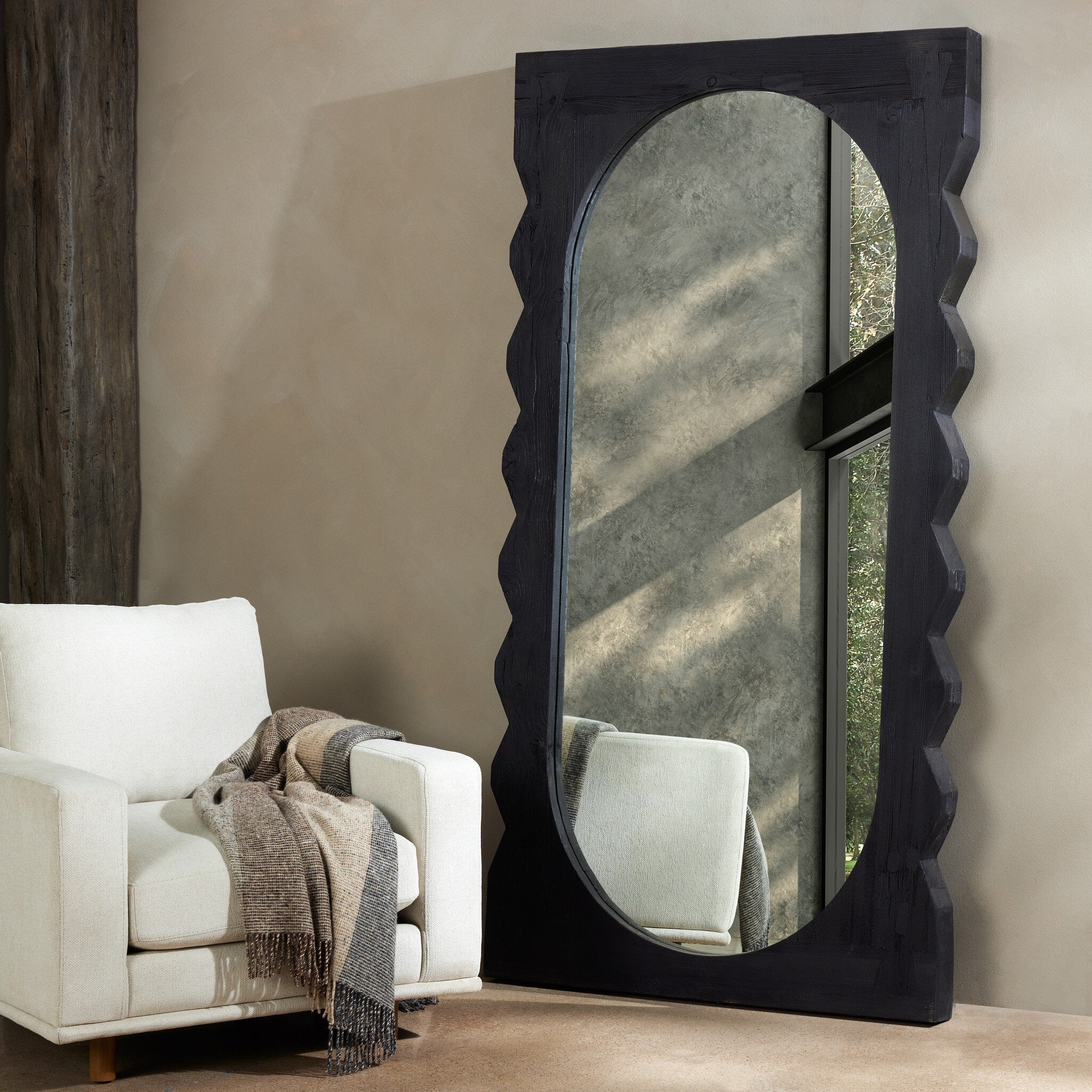 Aldrik Mirror - Black Reclaimed Pine - Image 3