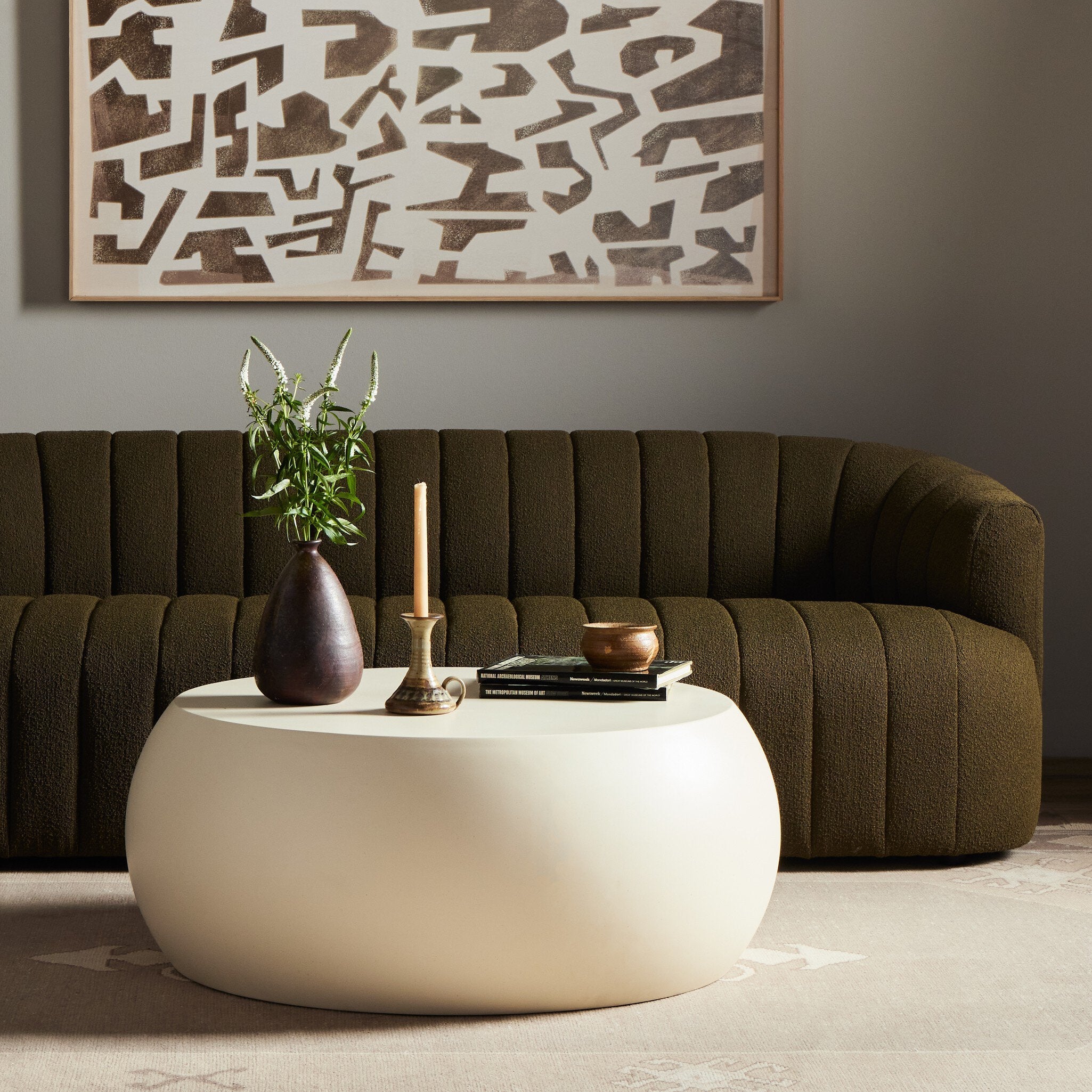 West Coffee Table - Ivory Clay - Image 2