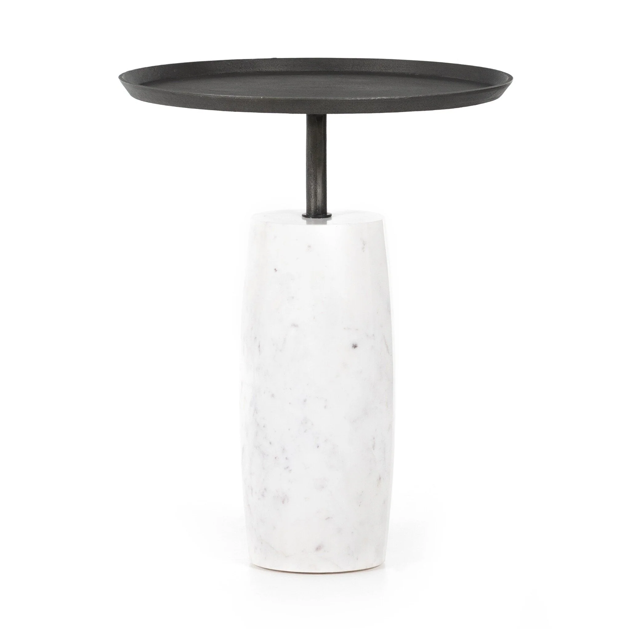 Cronos End Table - Hammered Grey - Image 1