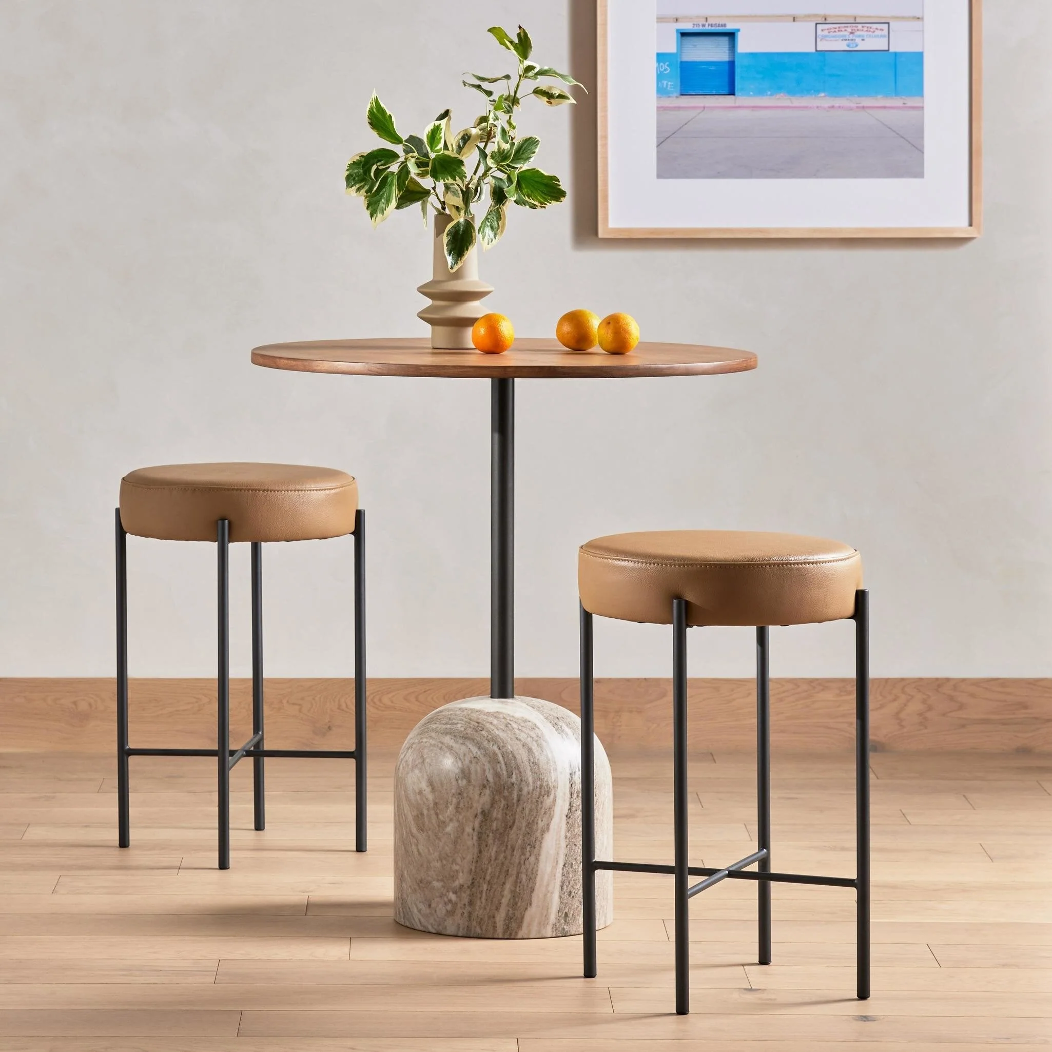 Nocona Counter Stool - Natural Leather - Image 3