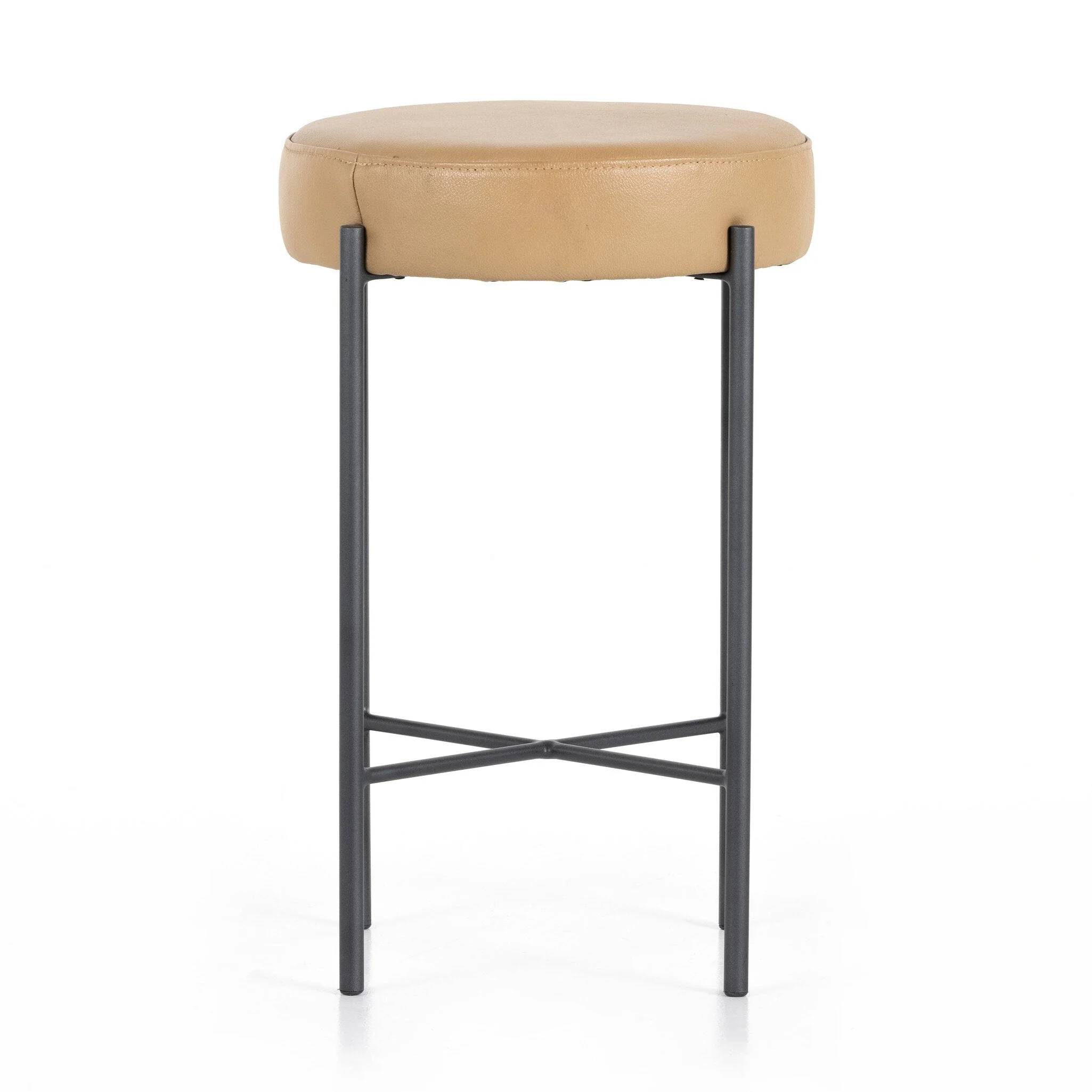 Nocona Counter Stool - Natural Leather - Image 1