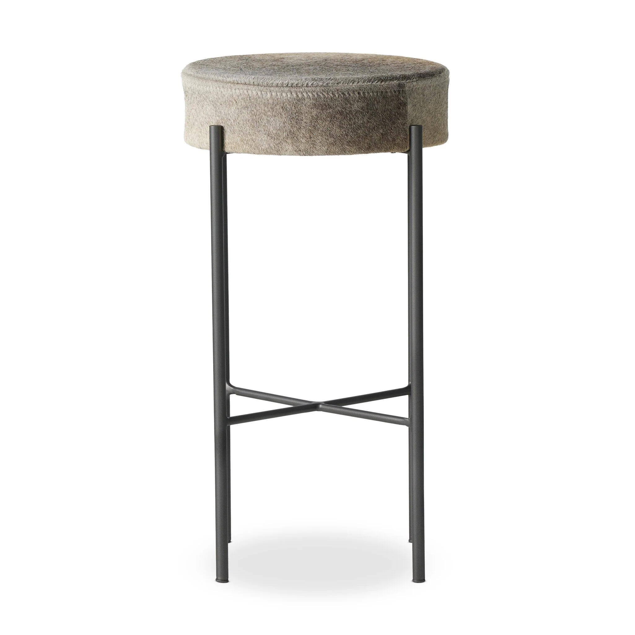 Nocona Bar Stool - Black & White Speckled Hide - Image 3