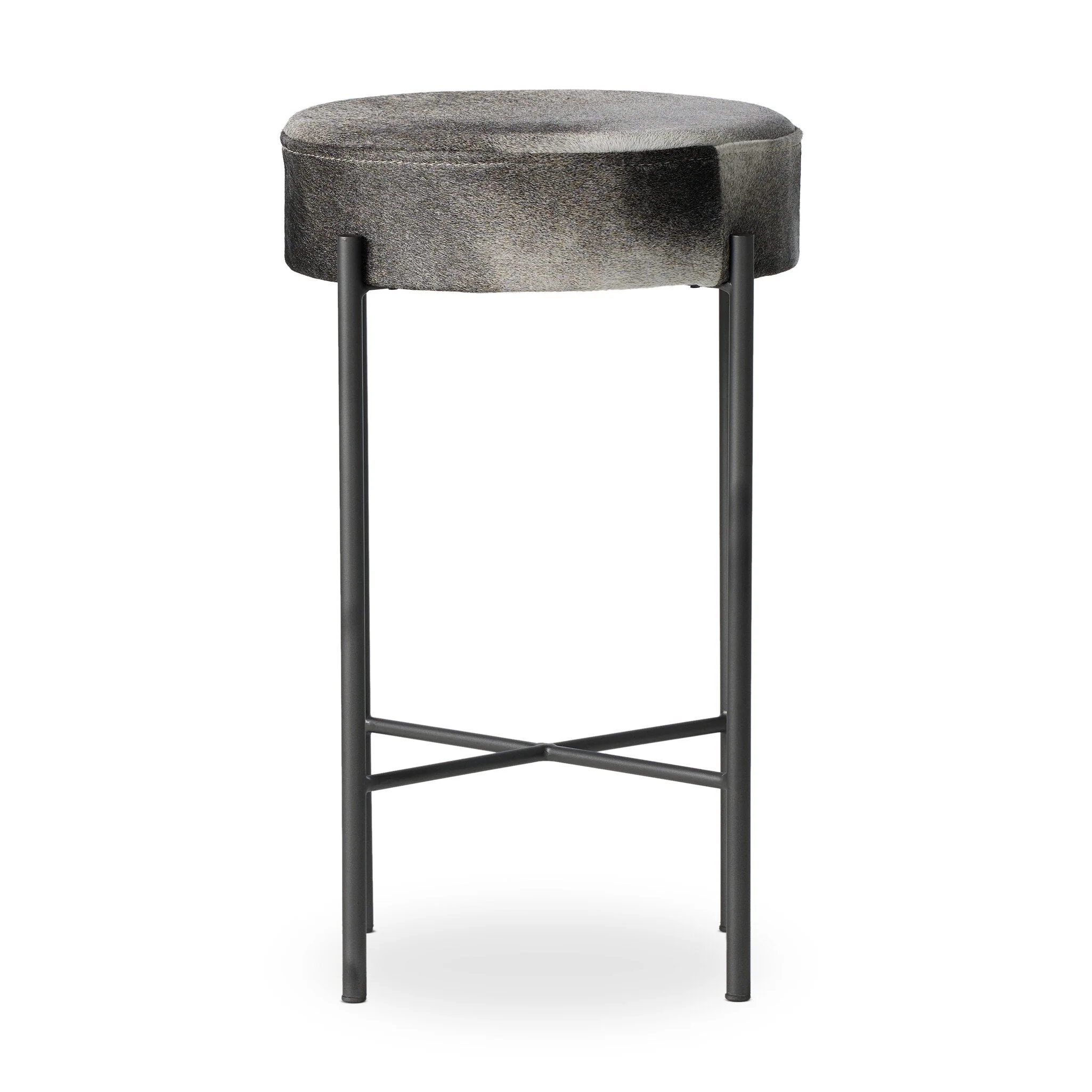 Nocona Counter Stool - Black & White Speckled Hide - Image 1