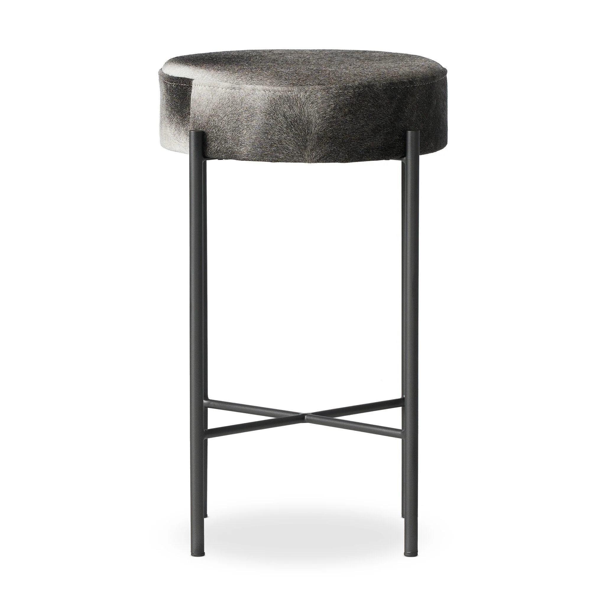 Nocona Counter Stool - Black & White Speckled Hide - Image 3