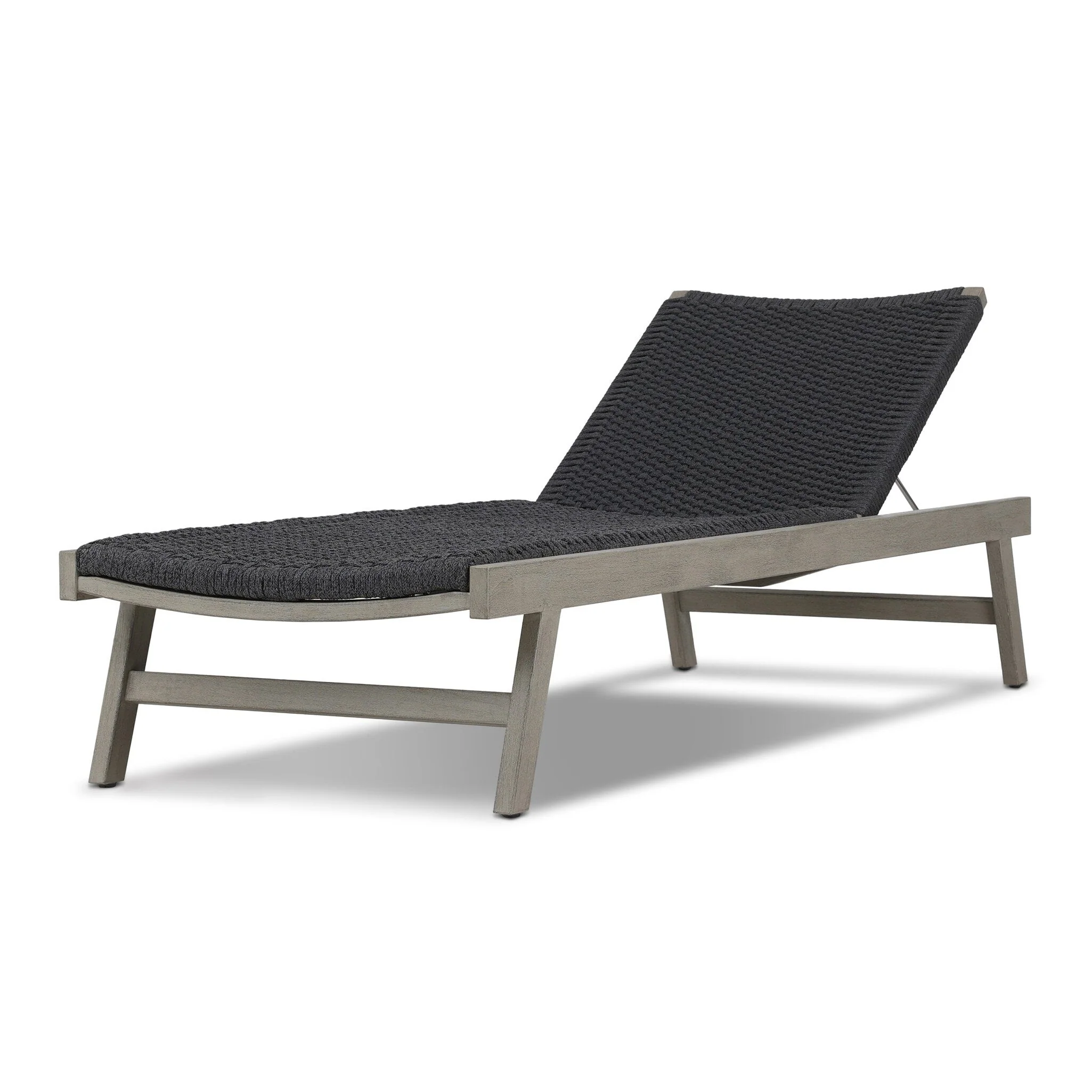 Delano Outdoor Chaise - Thick Dark Grey Rope - Image 2