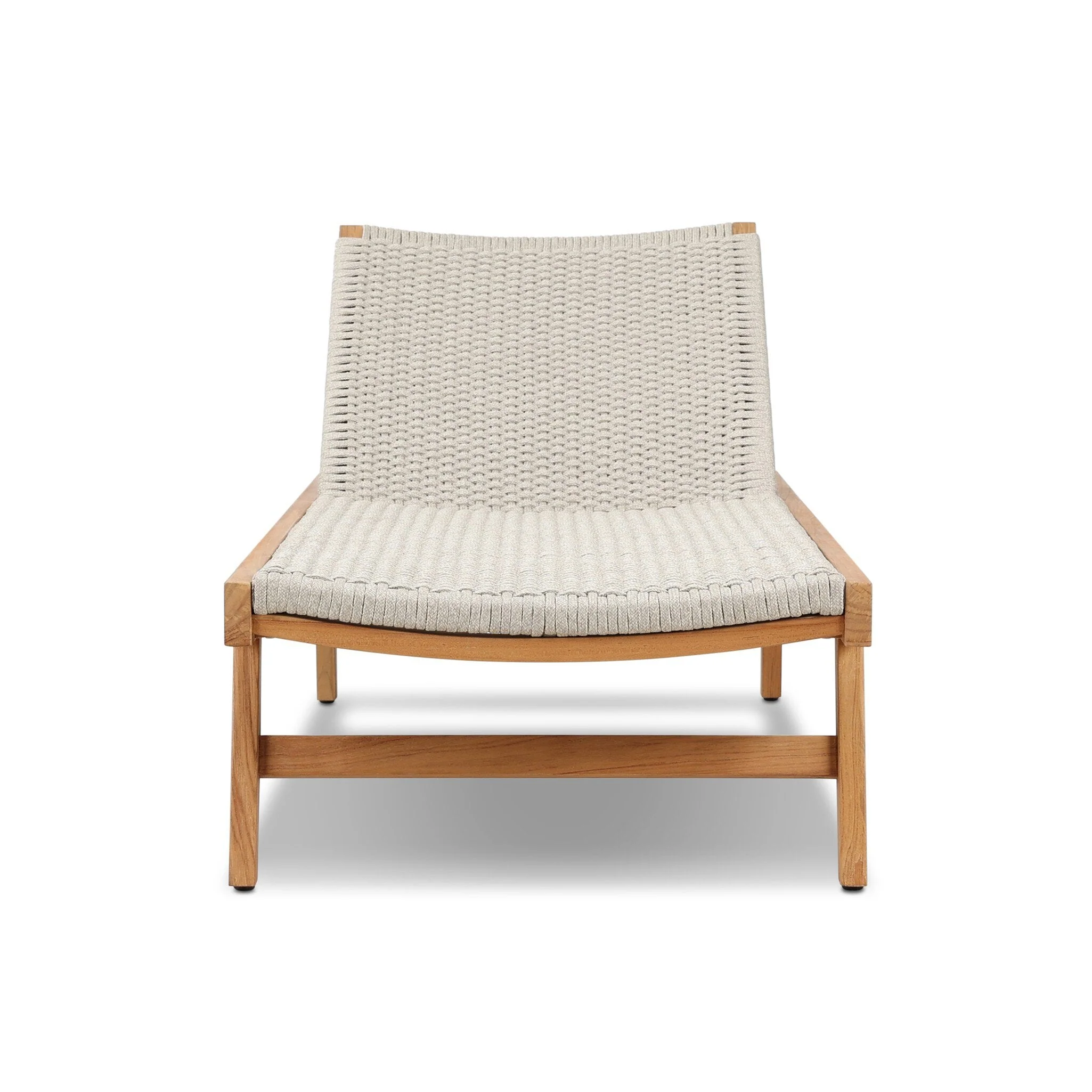 Delano Outdoor Chaise - Ivory Rope - Image 1
