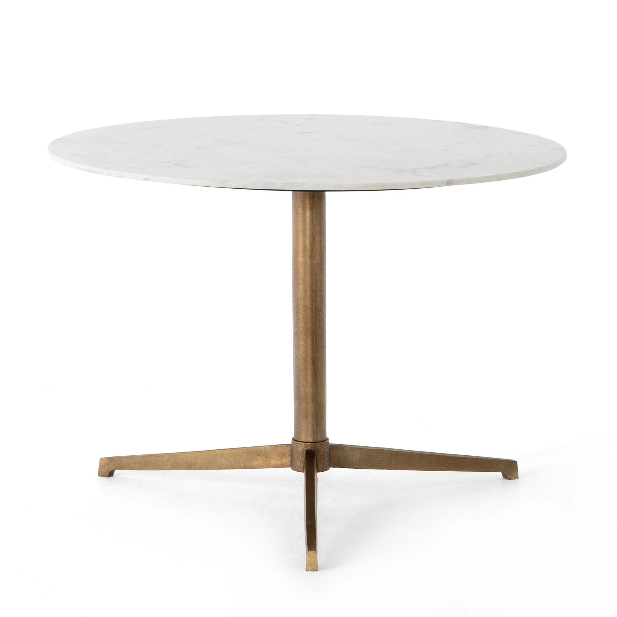 Helen Round Bistro Table - Polished White Marble - Image 2