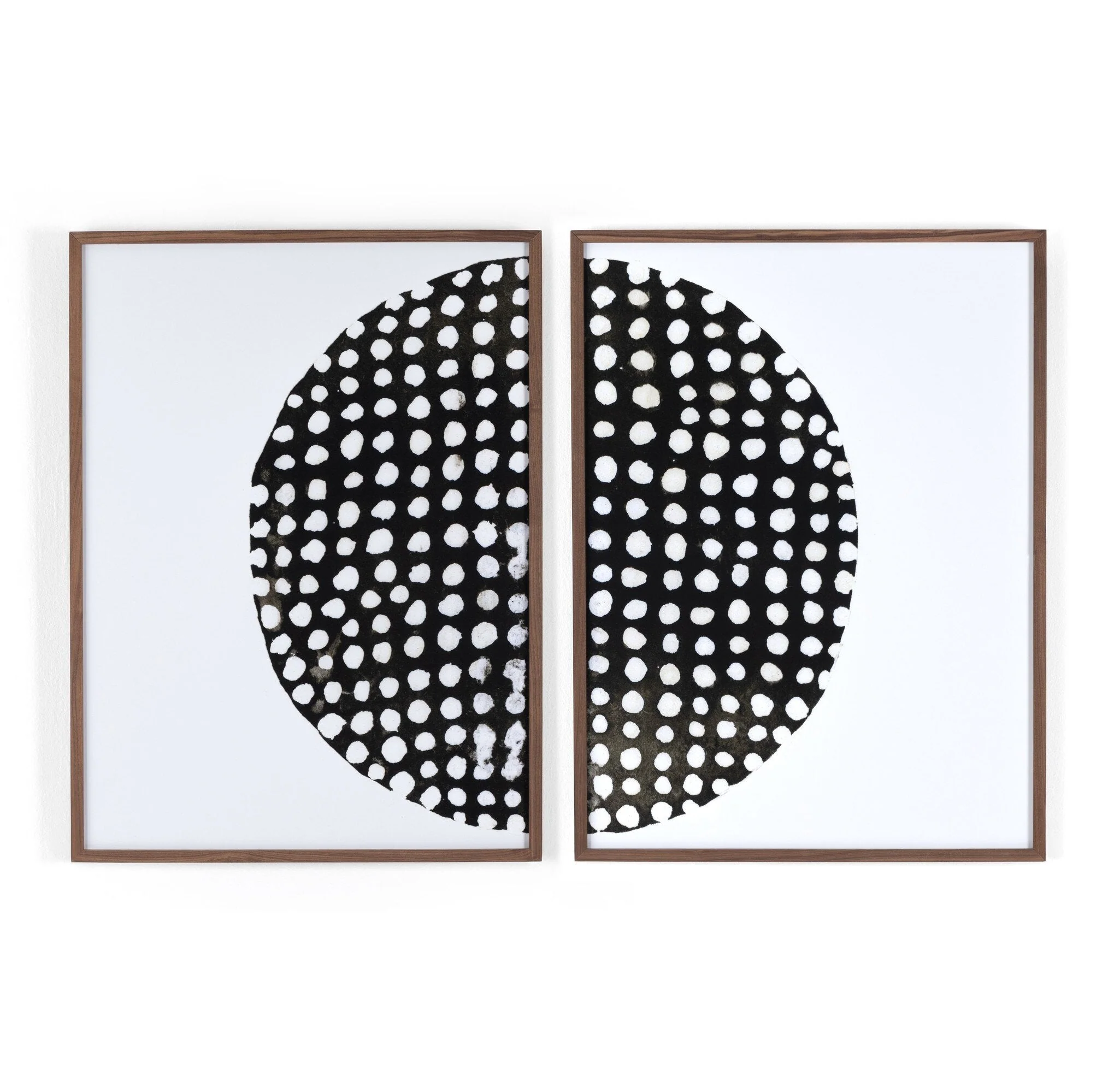 Global Disco Diptych, Black by Jess Engle – Walnut 2.5