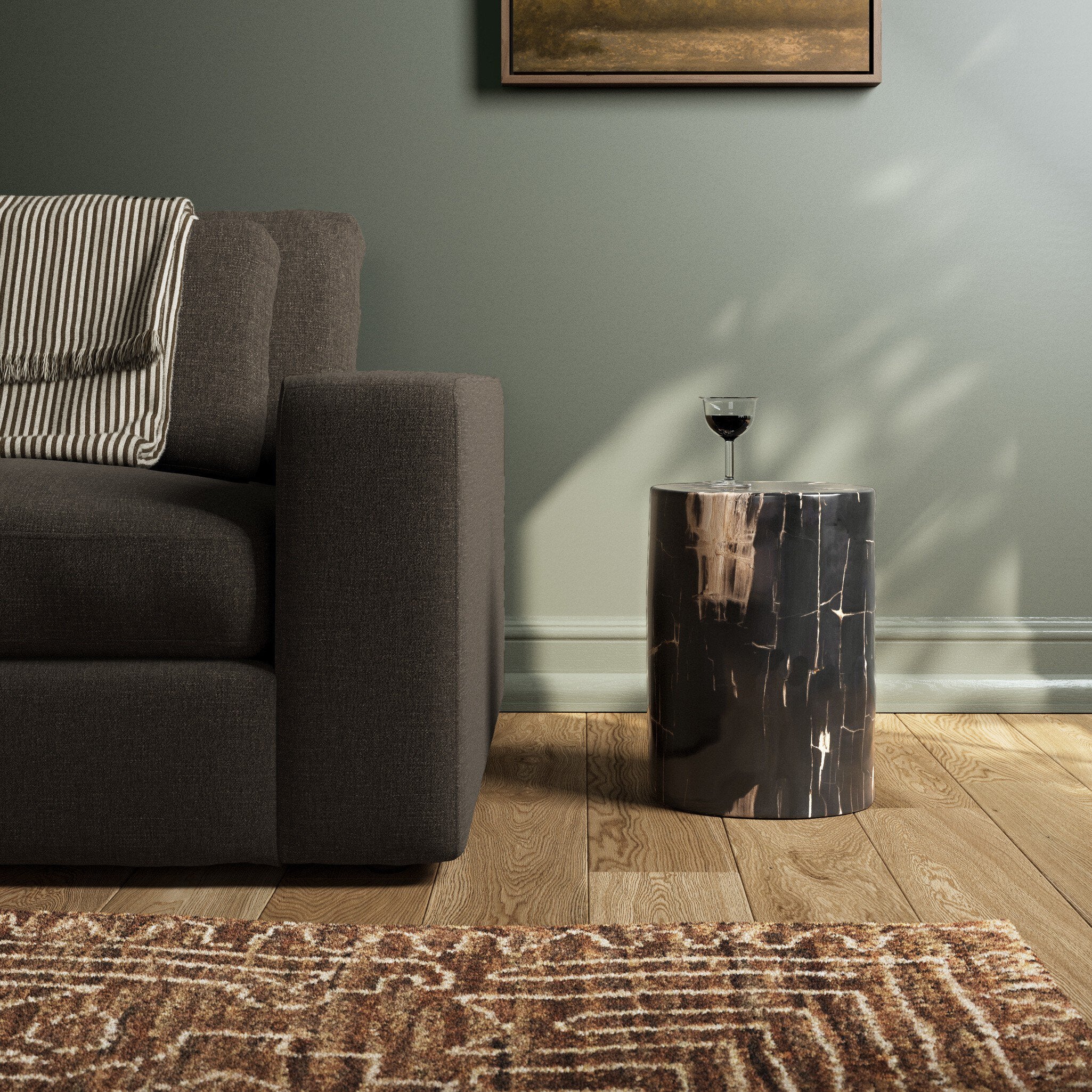Kos End Table - Dark Petrified Wood - Image 2