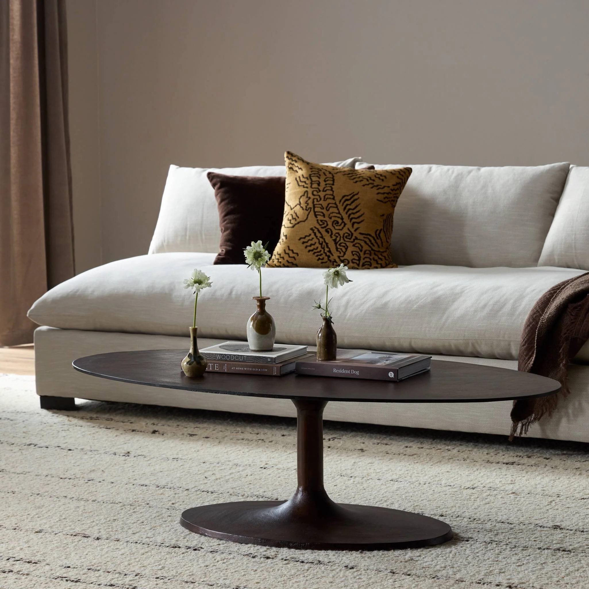 Simone Oval Coffee Table - Antique Rust - Image 3