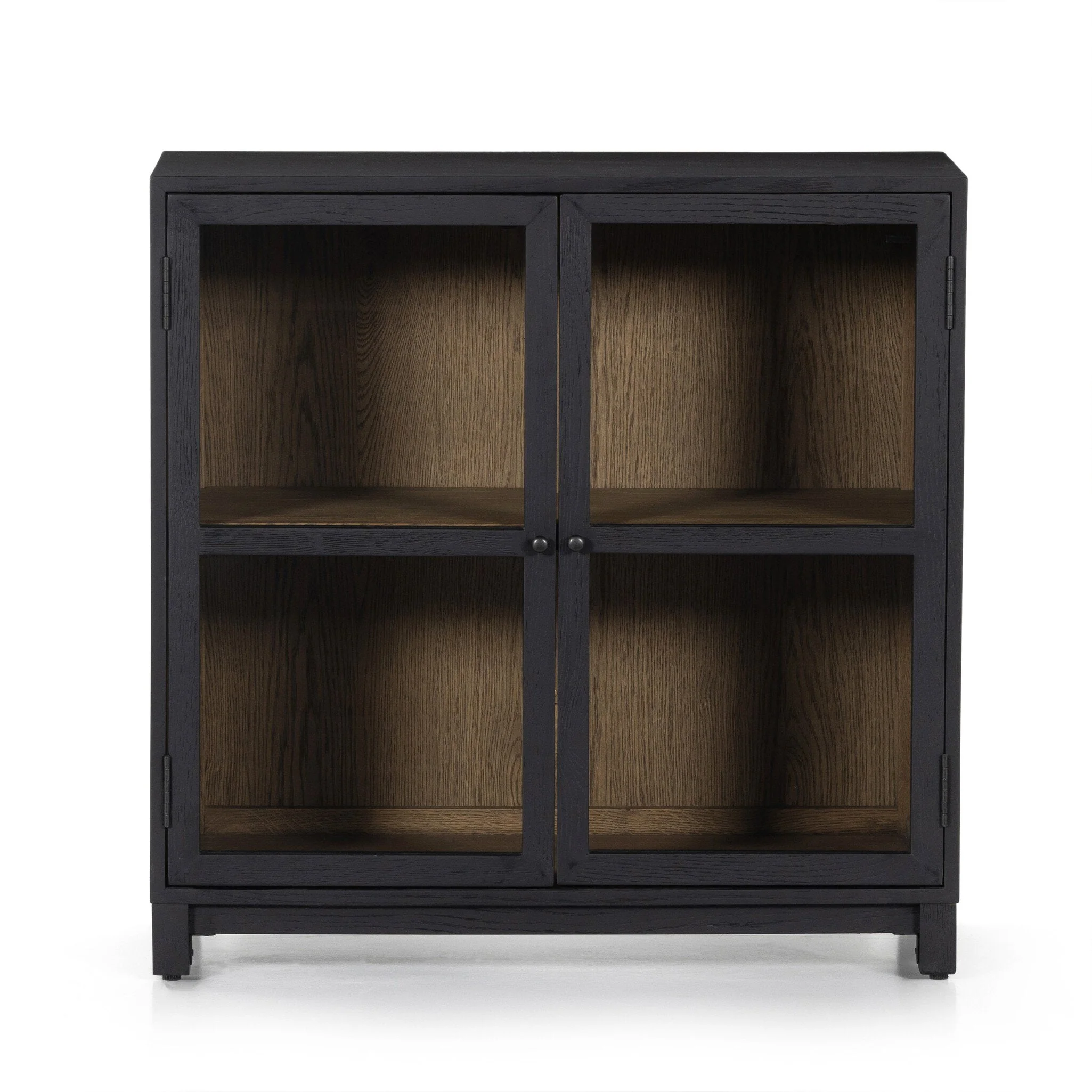 Millie Small Cabinet – Drifted Matte Black Veneer