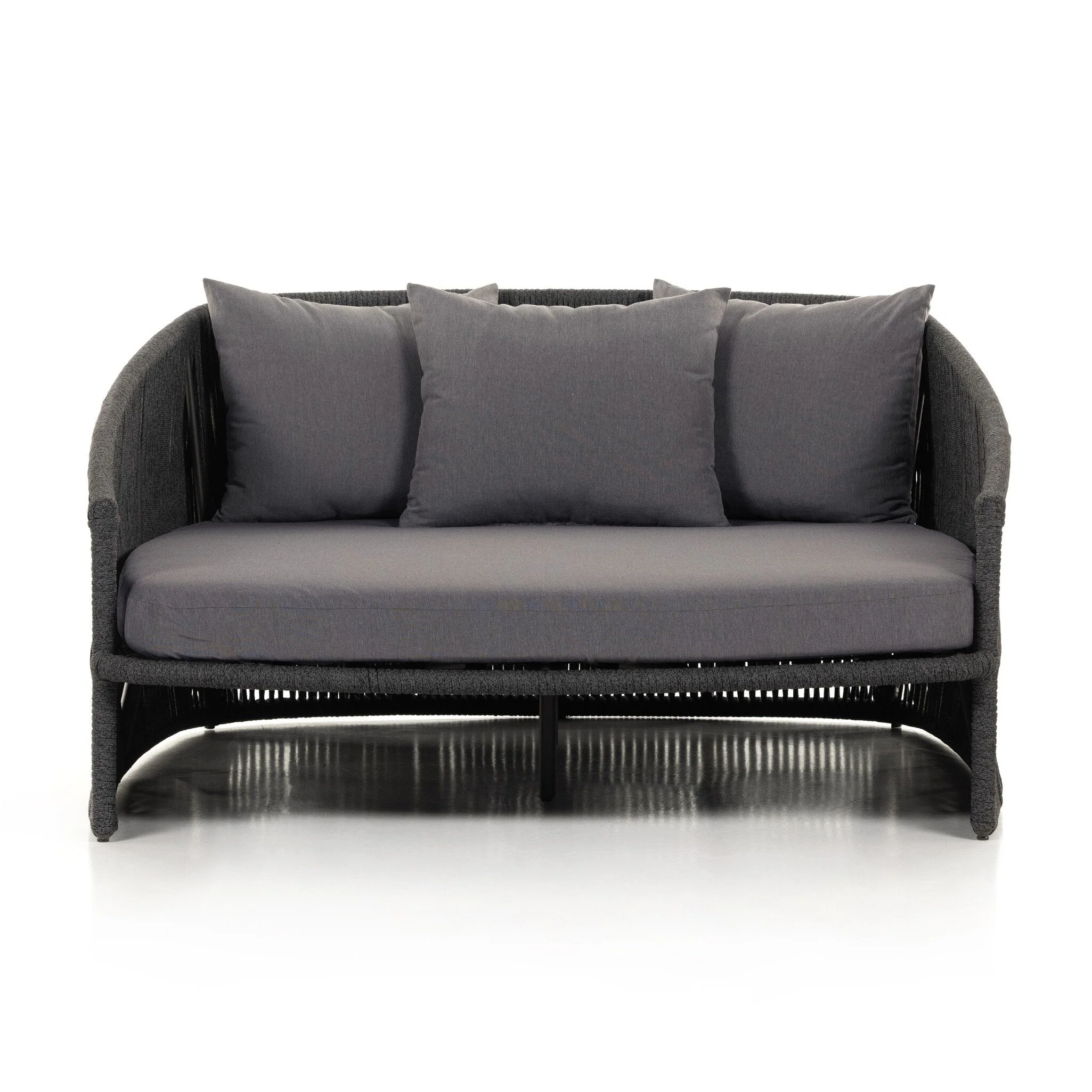 Porto Outdoor Daybed - Venao Charcoal - Image 1