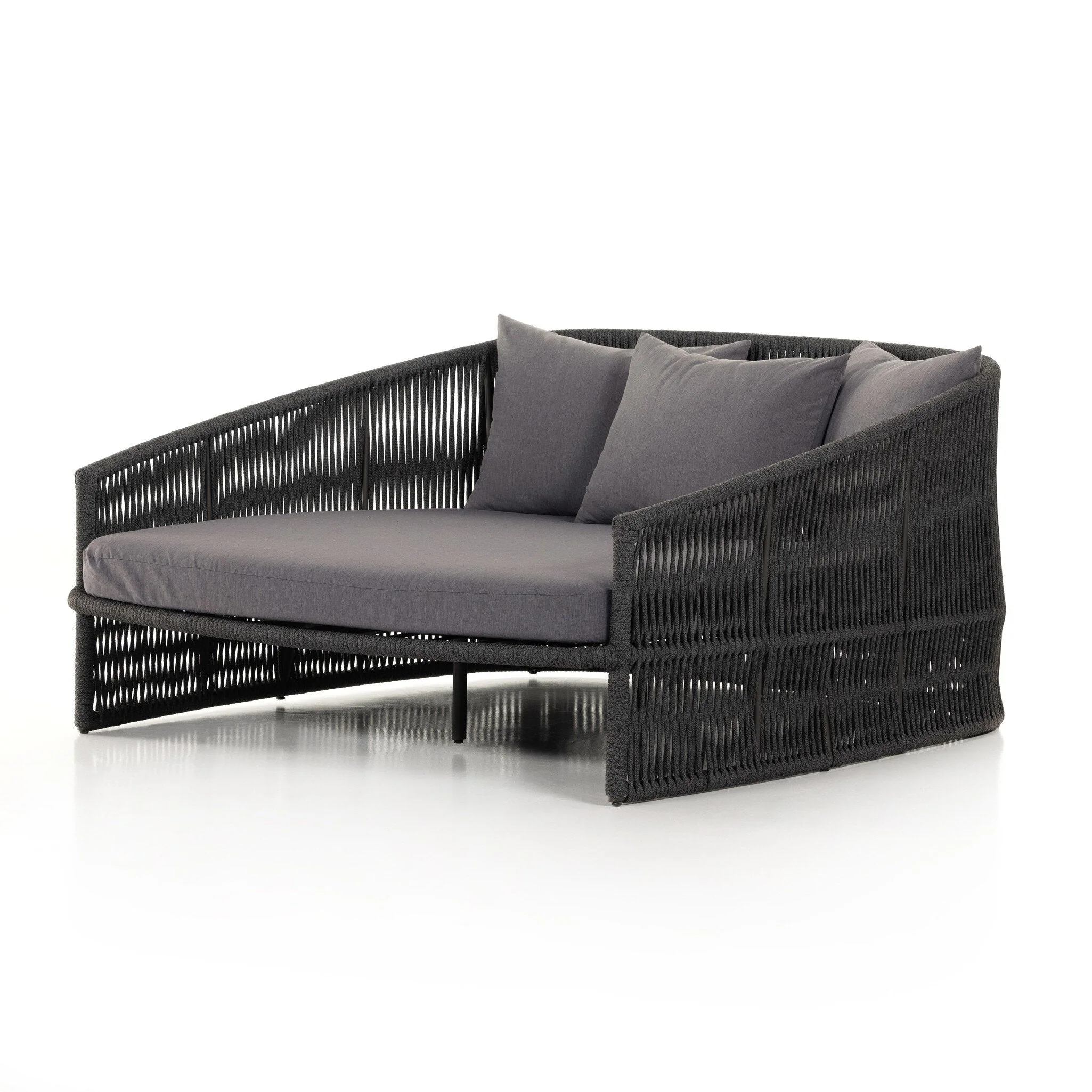 Porto Outdoor Daybed - Venao Charcoal - Image 2