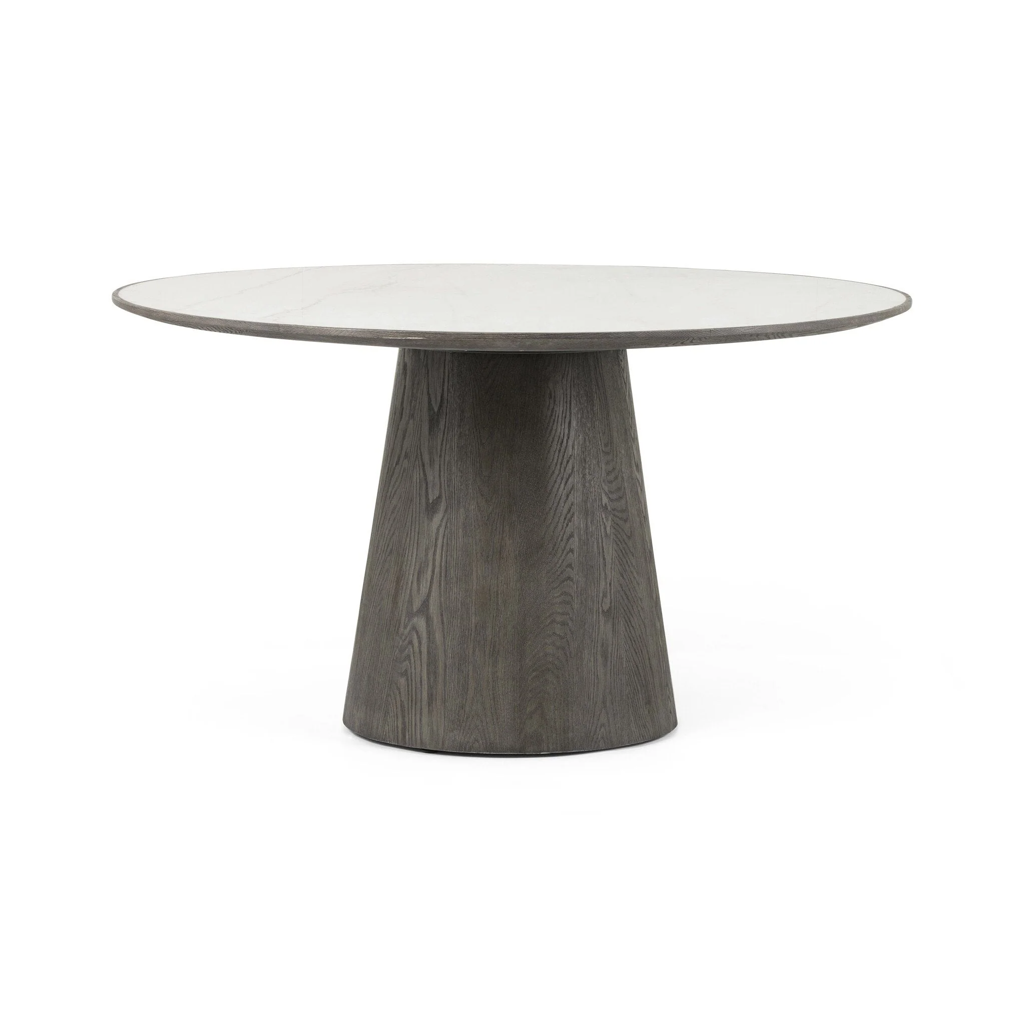 Skye Round Dining Table - White Marble - Image 1