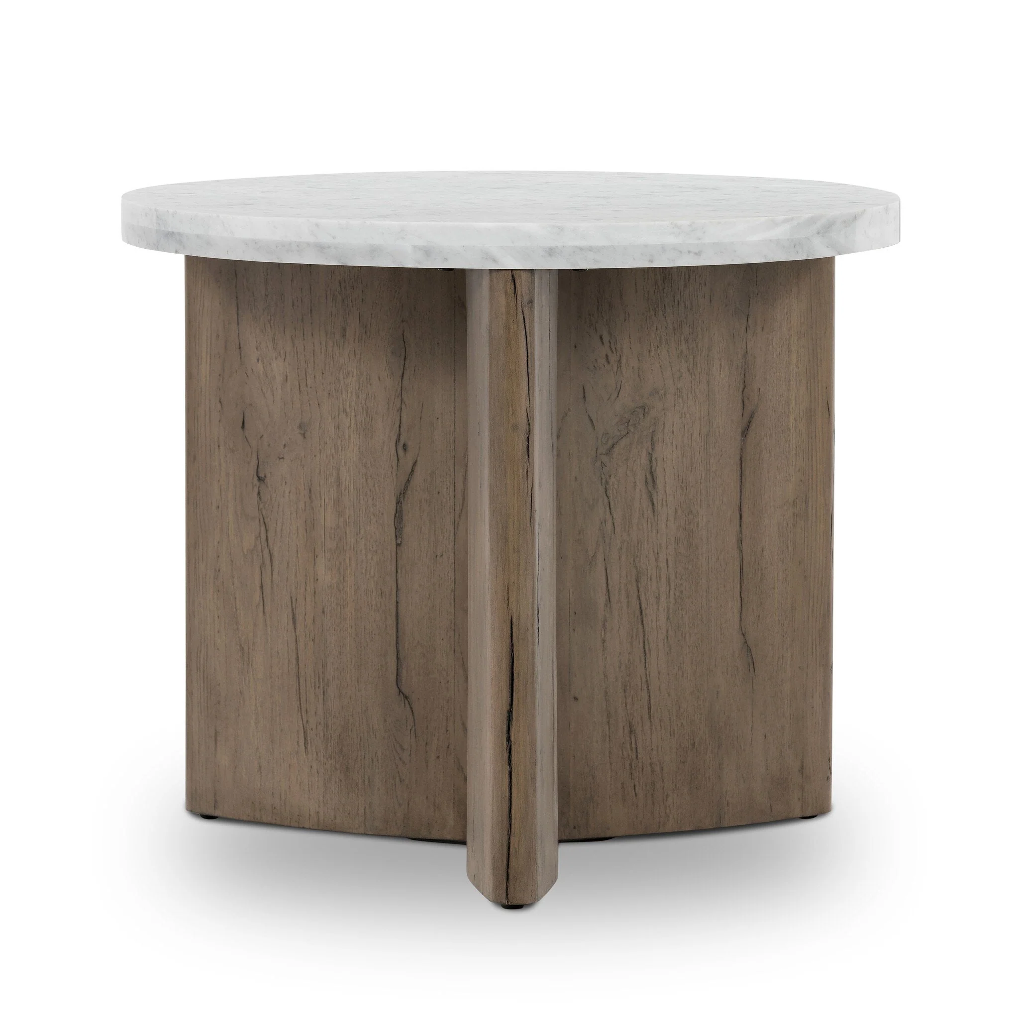 Toli End Table - Italian White Marble - Image 2
