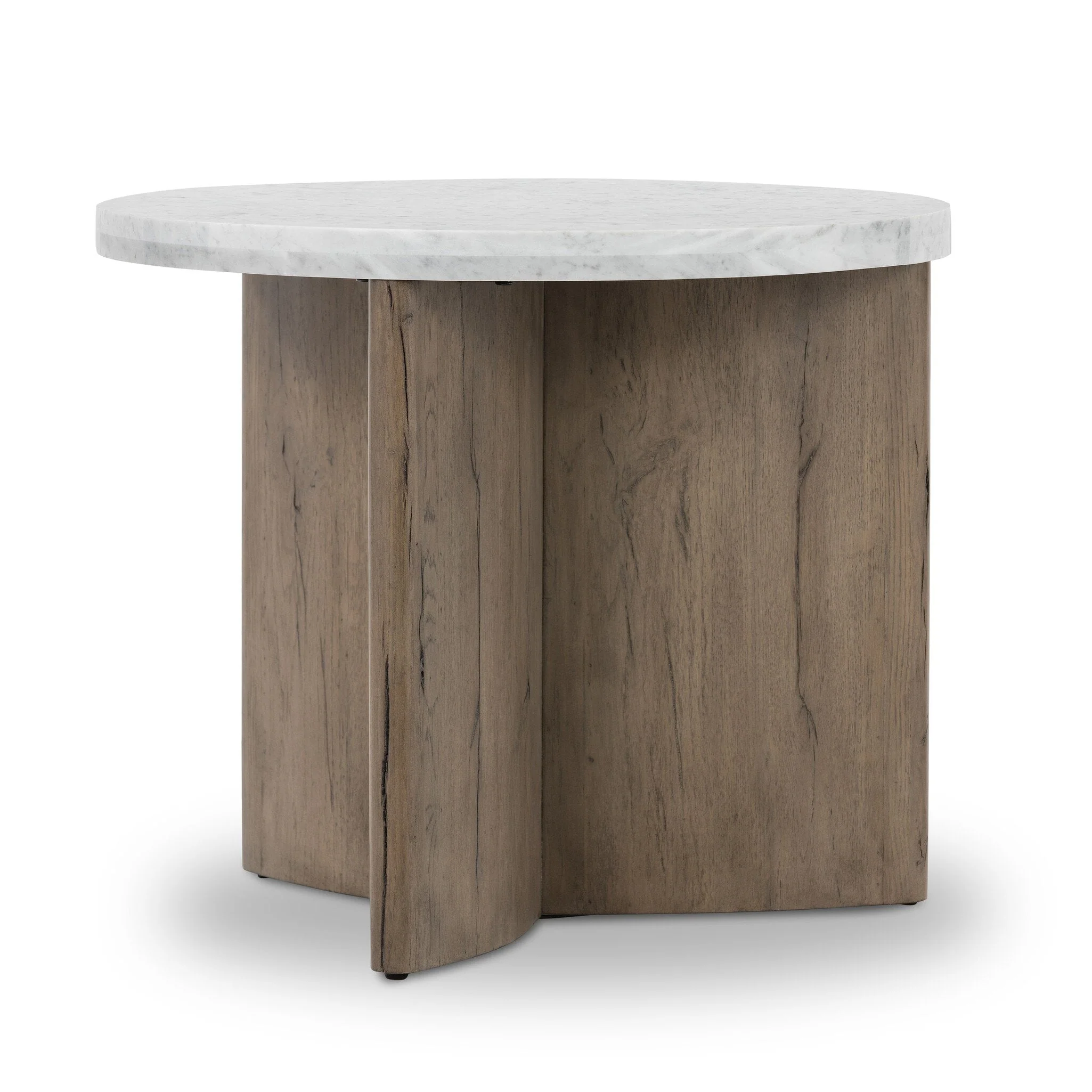 Toli End Table - Italian White Marble - Image 3