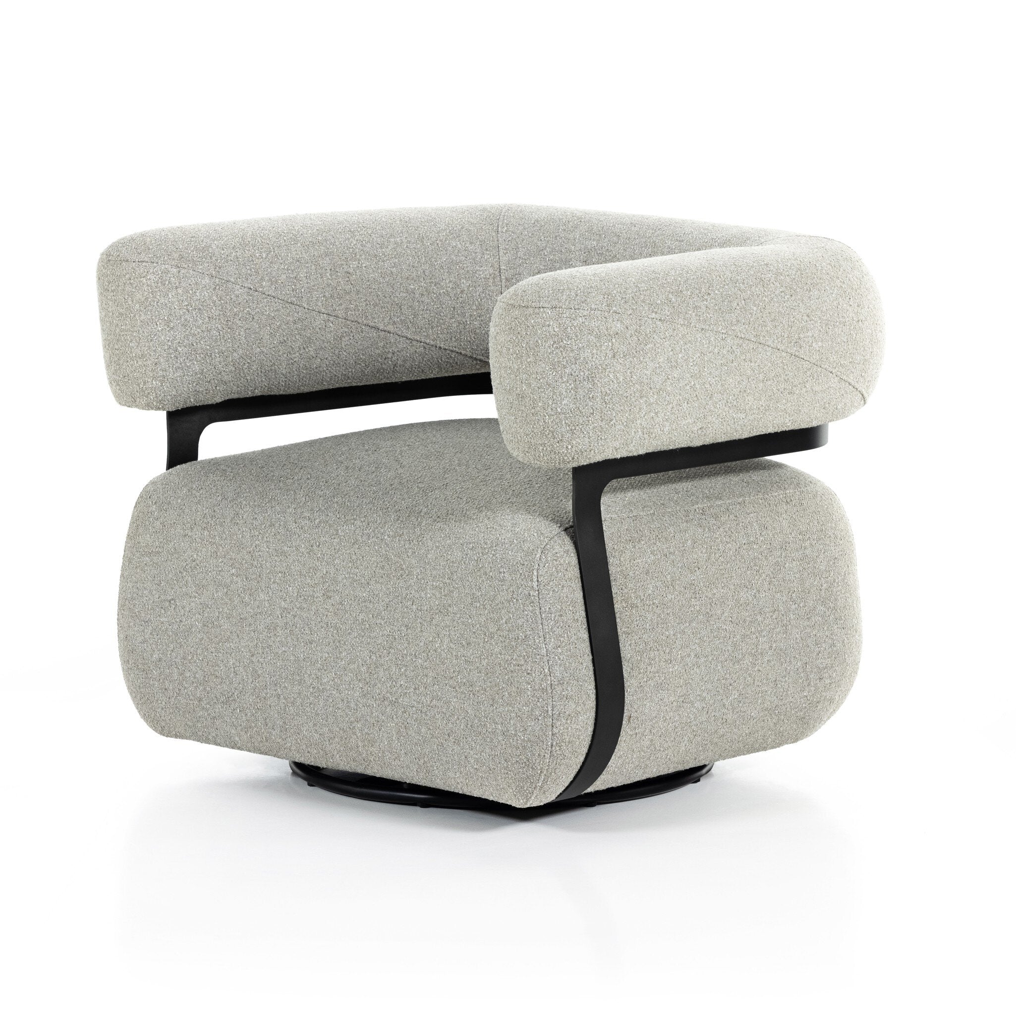 Gareth Swivel Chair - Torrance Silver - Image 2