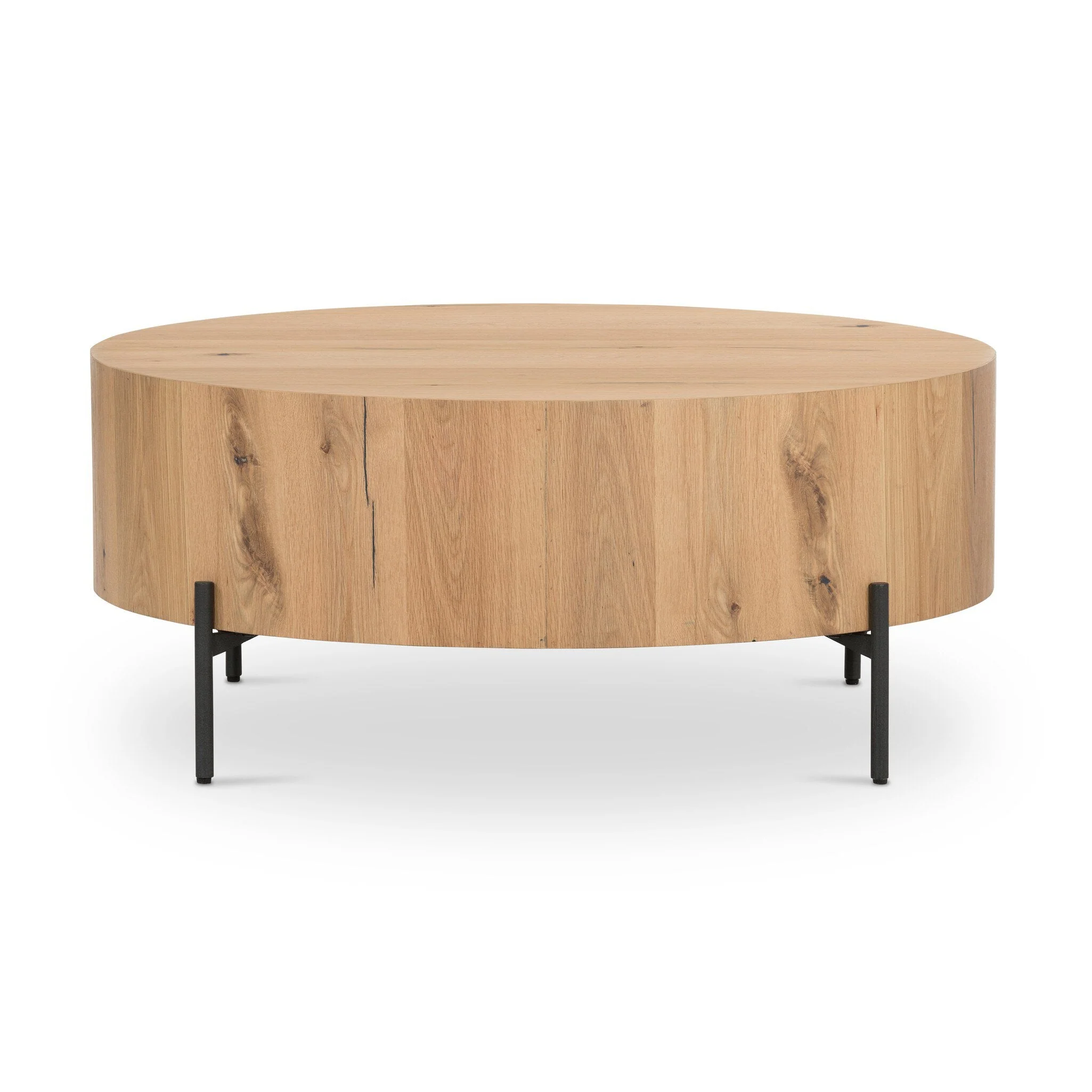Eaton Drum Coffee Table - Light Oak Resin - Image 1