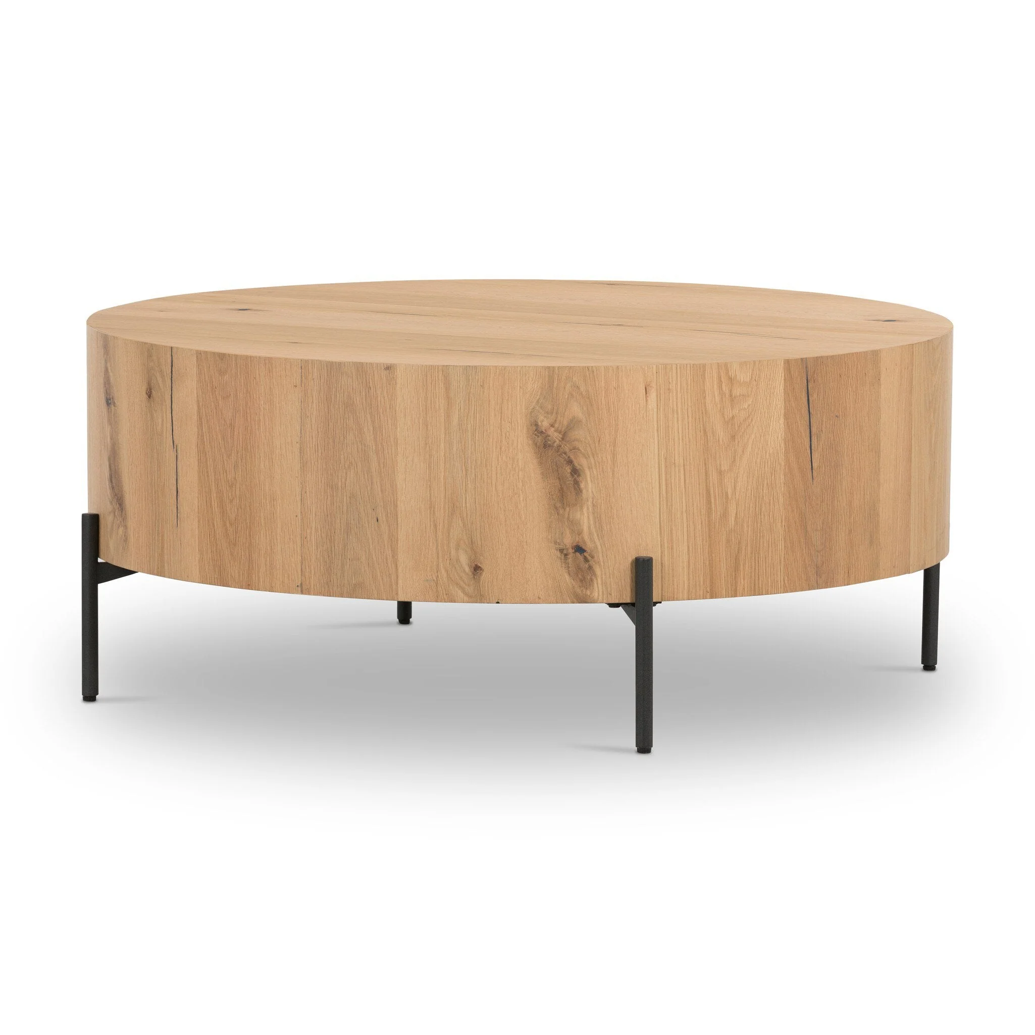 Eaton Drum Coffee Table - Light Oak Resin - Image 2
