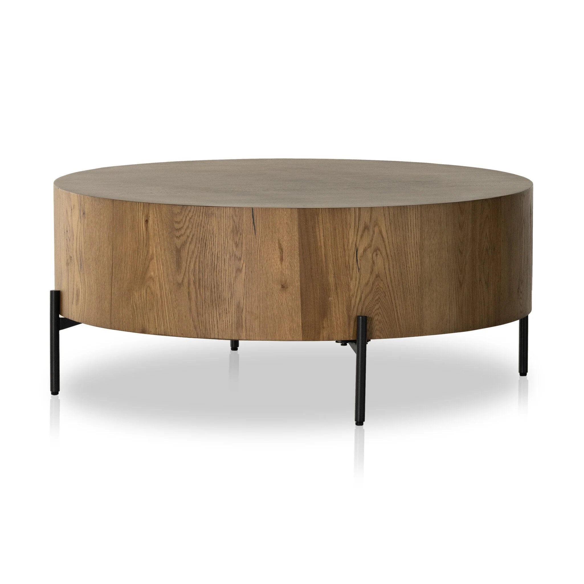Eaton Drum Coffee Table - Amber Oak Resin - Image 2