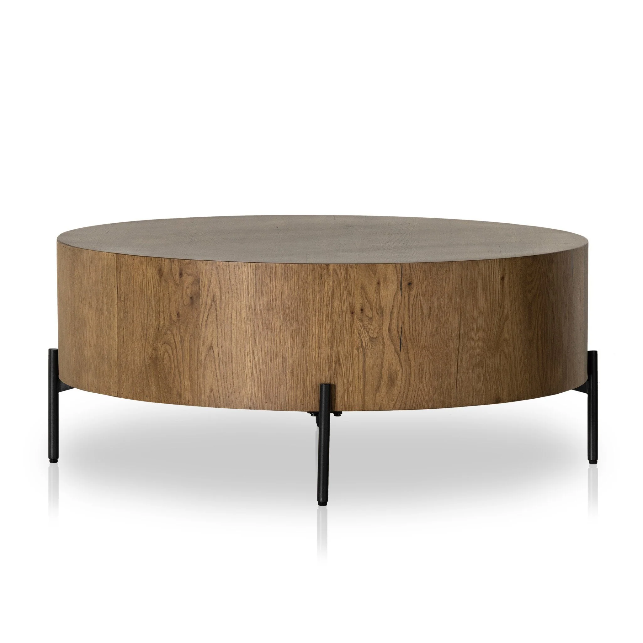 Eaton Drum Coffee Table - Amber Oak Resin - Image 3
