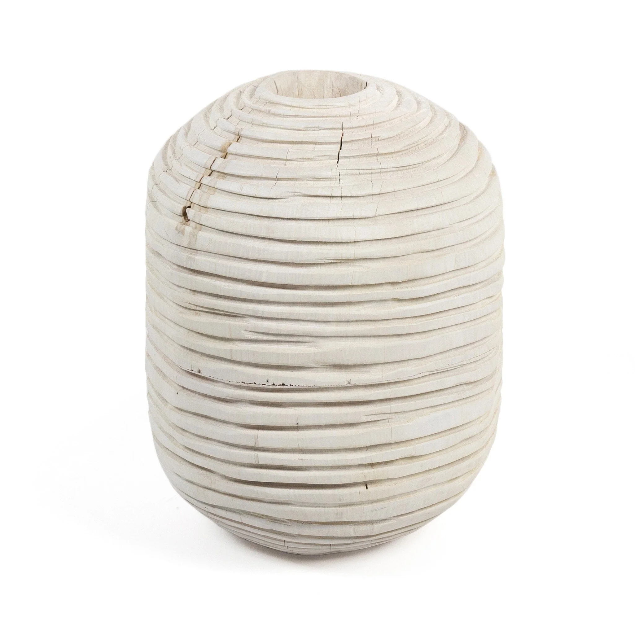 Beto Banded Vase – Ivory