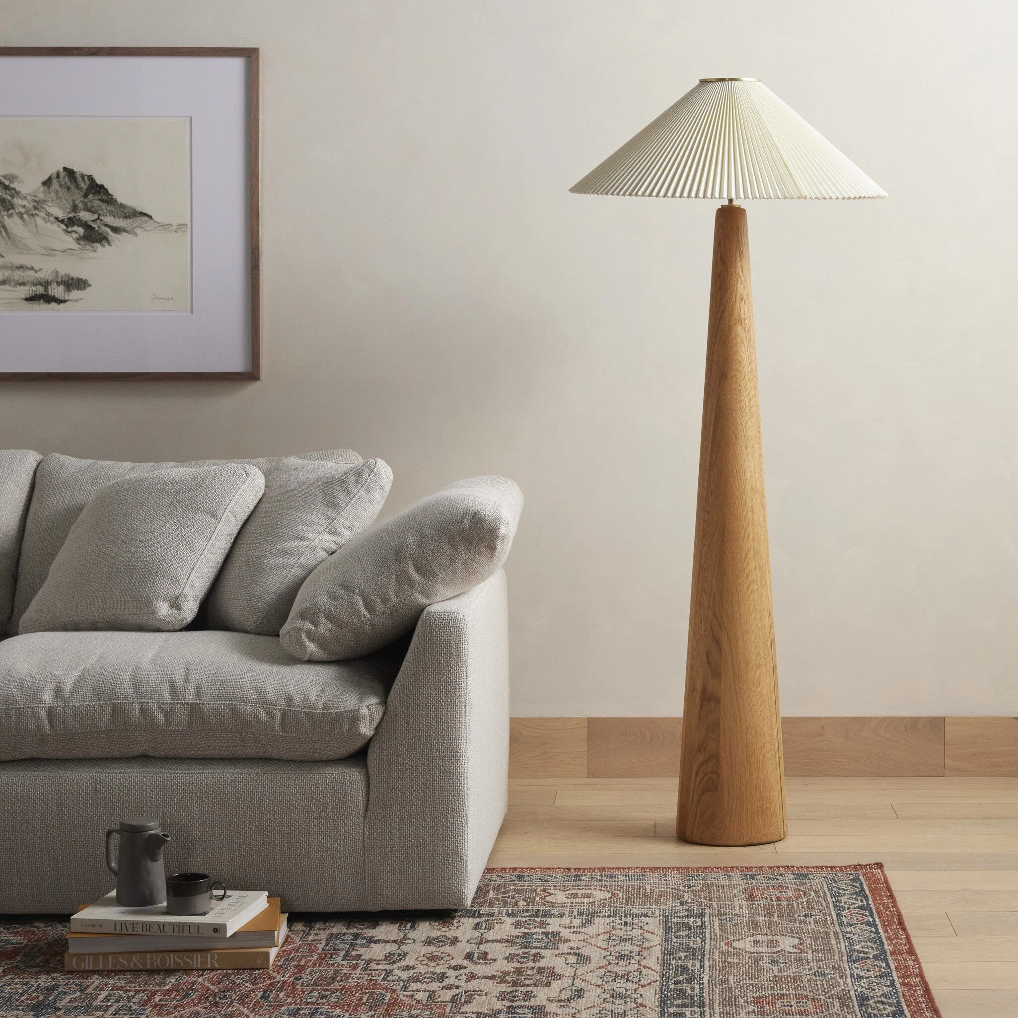 Nora Floor Lamp - Light Oak - Image 3