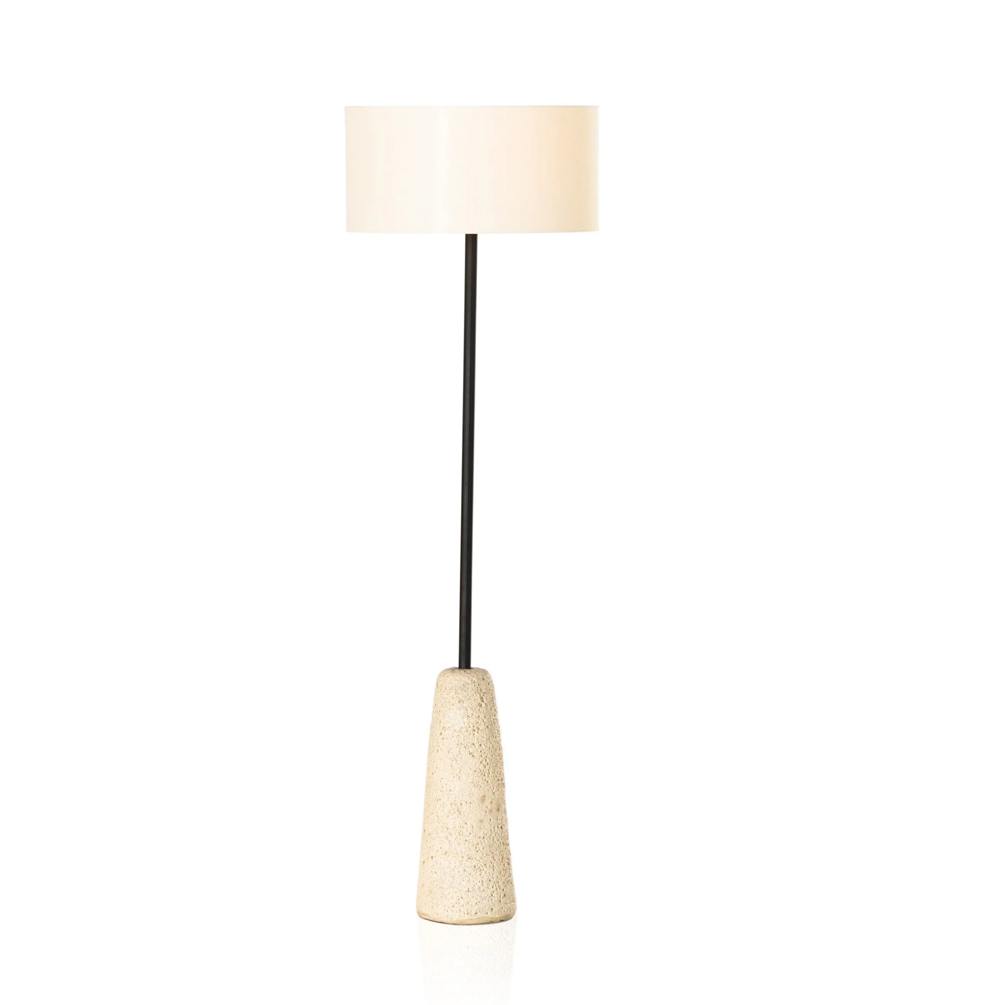 Wren Floor Lamp - Reactive White Glaze - Image 2