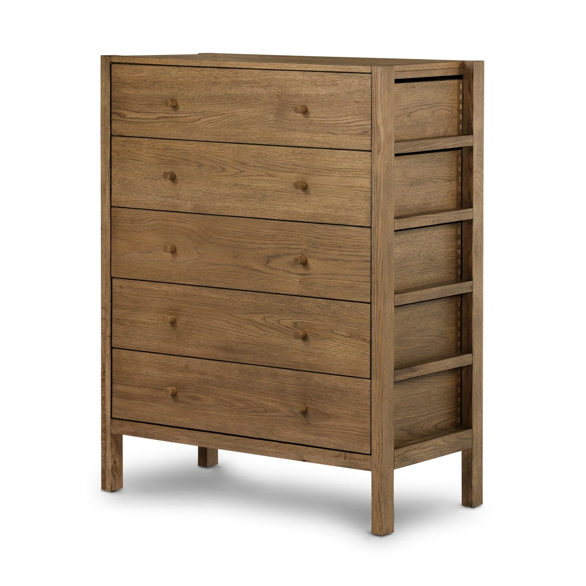 Meadow 5 Drawer Dresser - Tawny Oak Veneer - Image 2