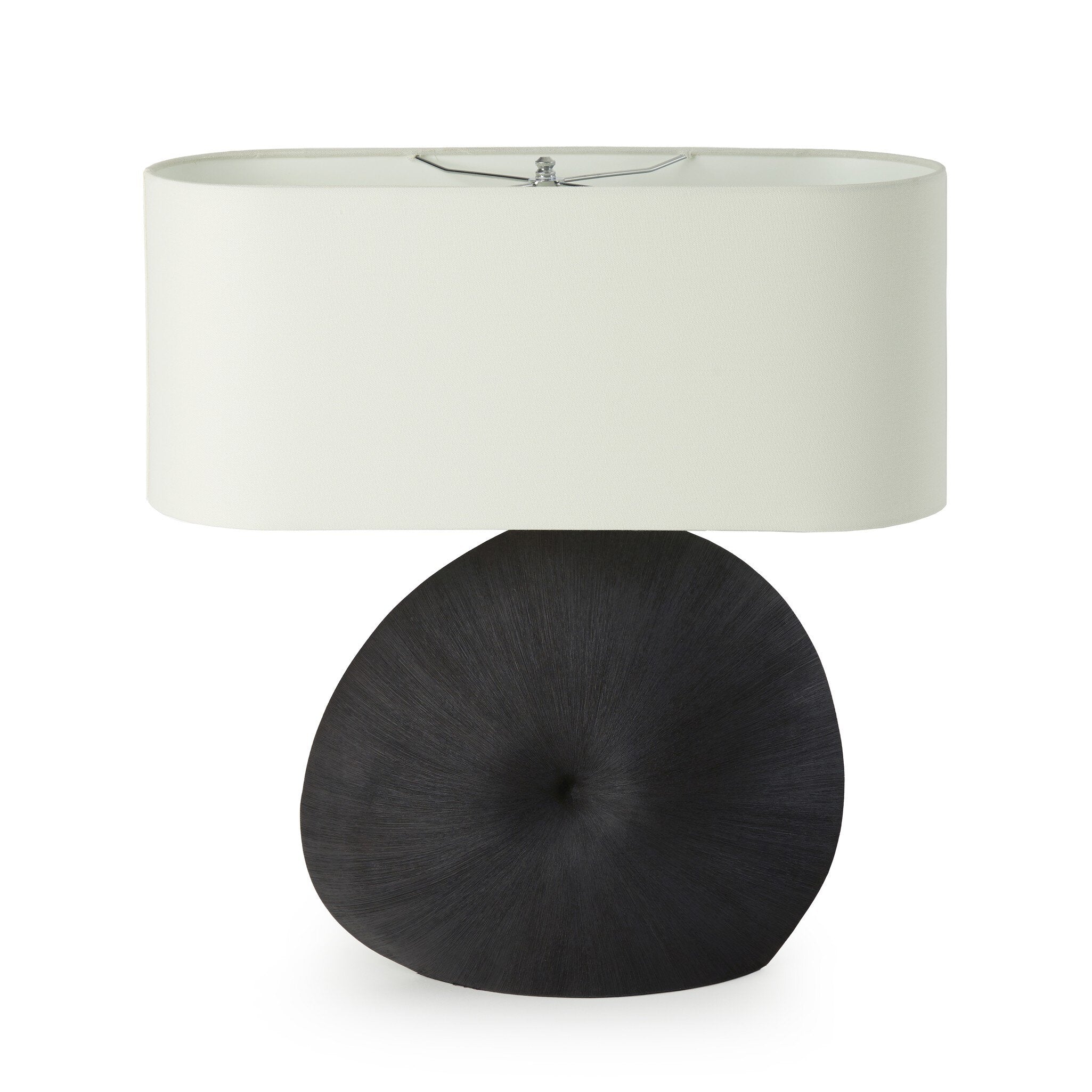 Busaba Table Lamp - Textured Matte Black Porcelain Ceramic - Image 1