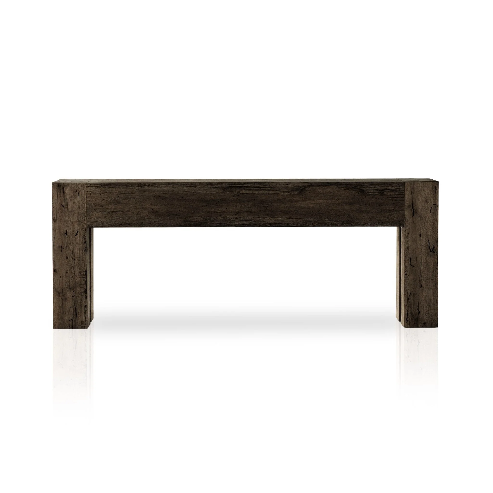 Abaso Console Table – Ebony Rustic Wormwood Oak